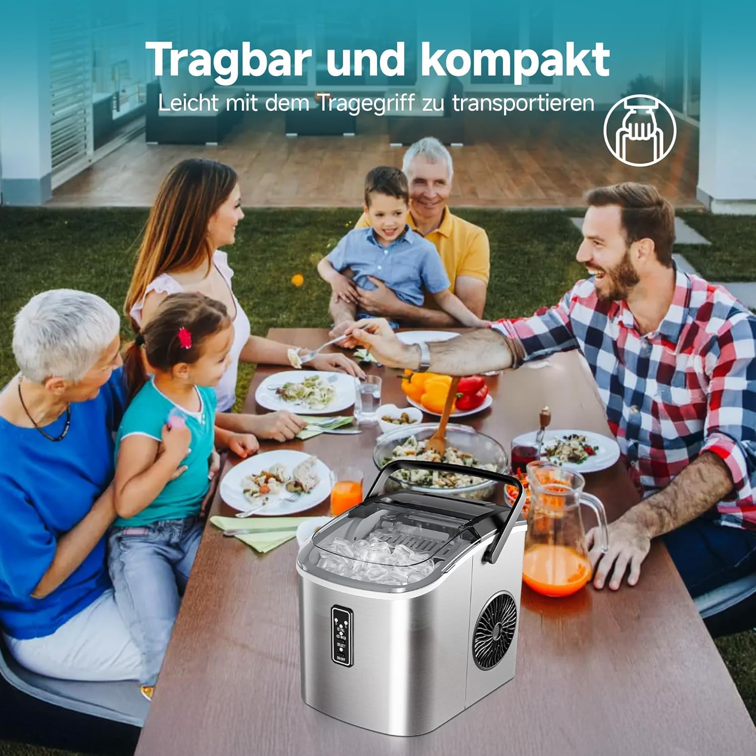 Euhomy Macchina per cubetti di ghiaccio piccola - immagine 6