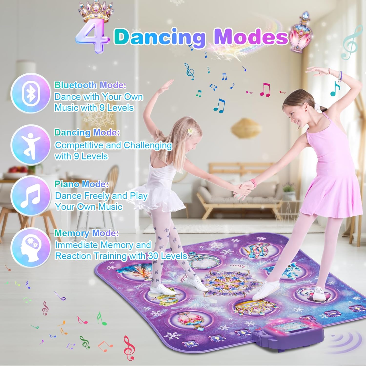 Tappetino da Ballo per Bambini Viola con Bluetooth - immagine 3