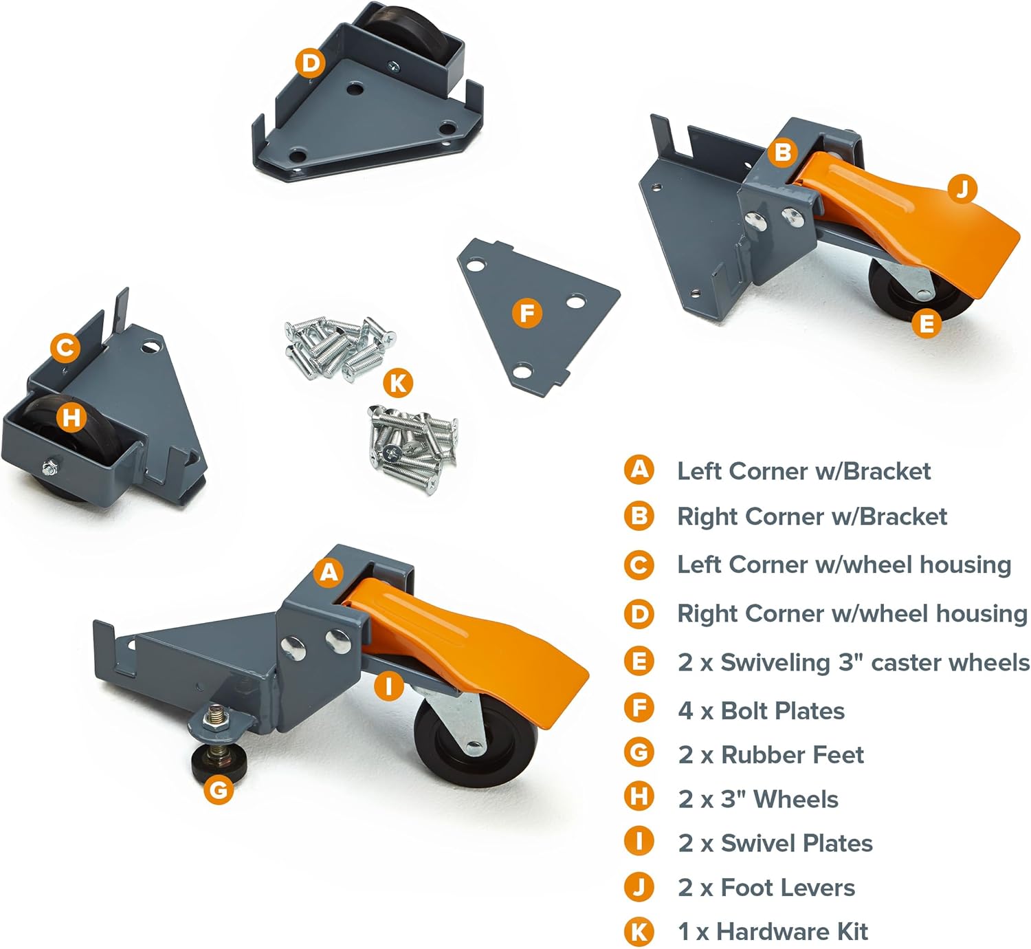 Portamate PM-1100 Base Mobile Universale 400 lb - immagine 2