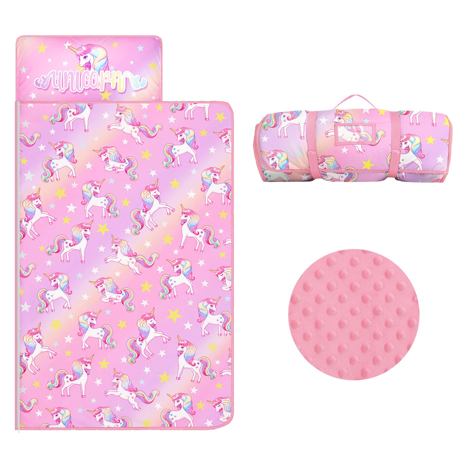 Nap Mat per Bambini con Cuscino e Coperta Rimovibili