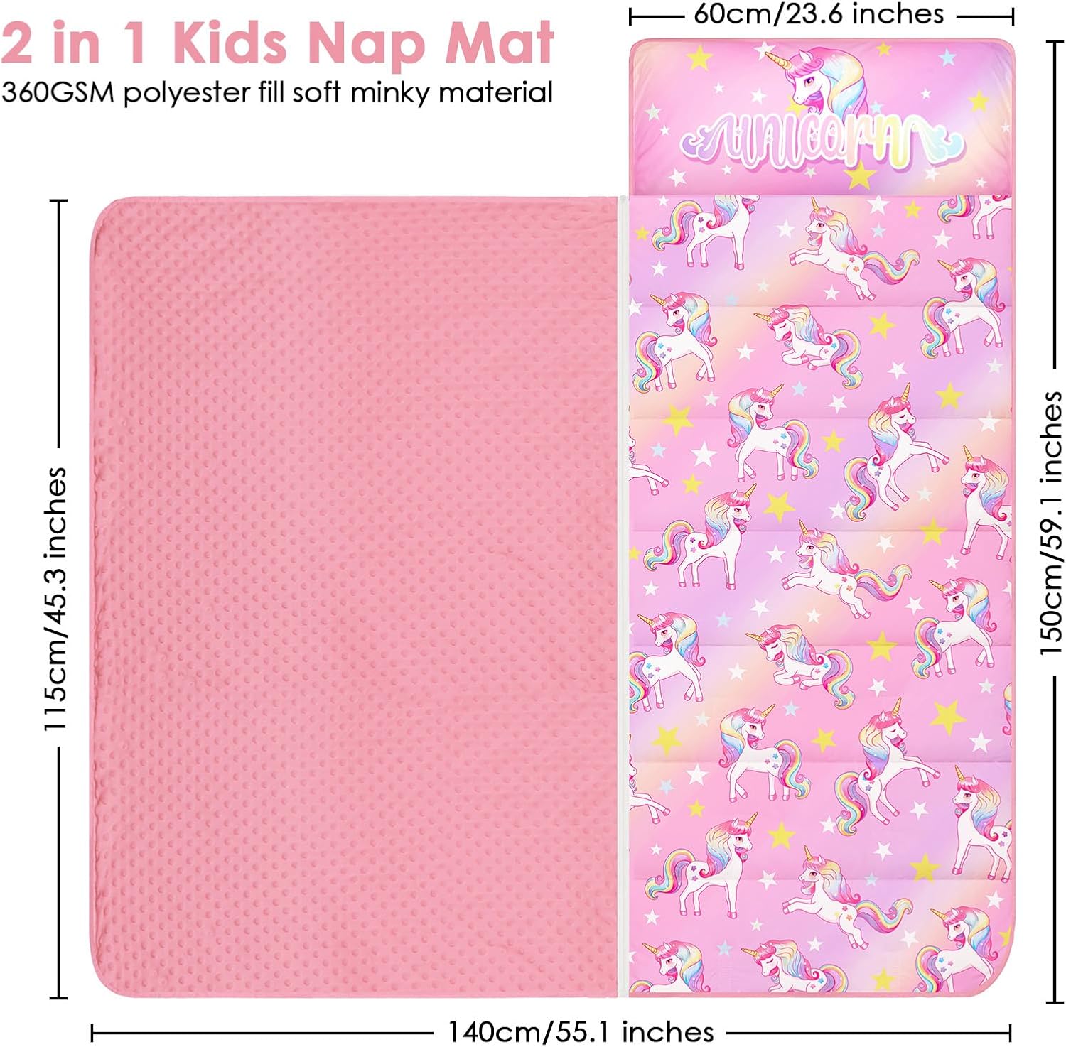 Nap Mat per Bambini con Cuscino e Coperta Rimovibili - immagine 2