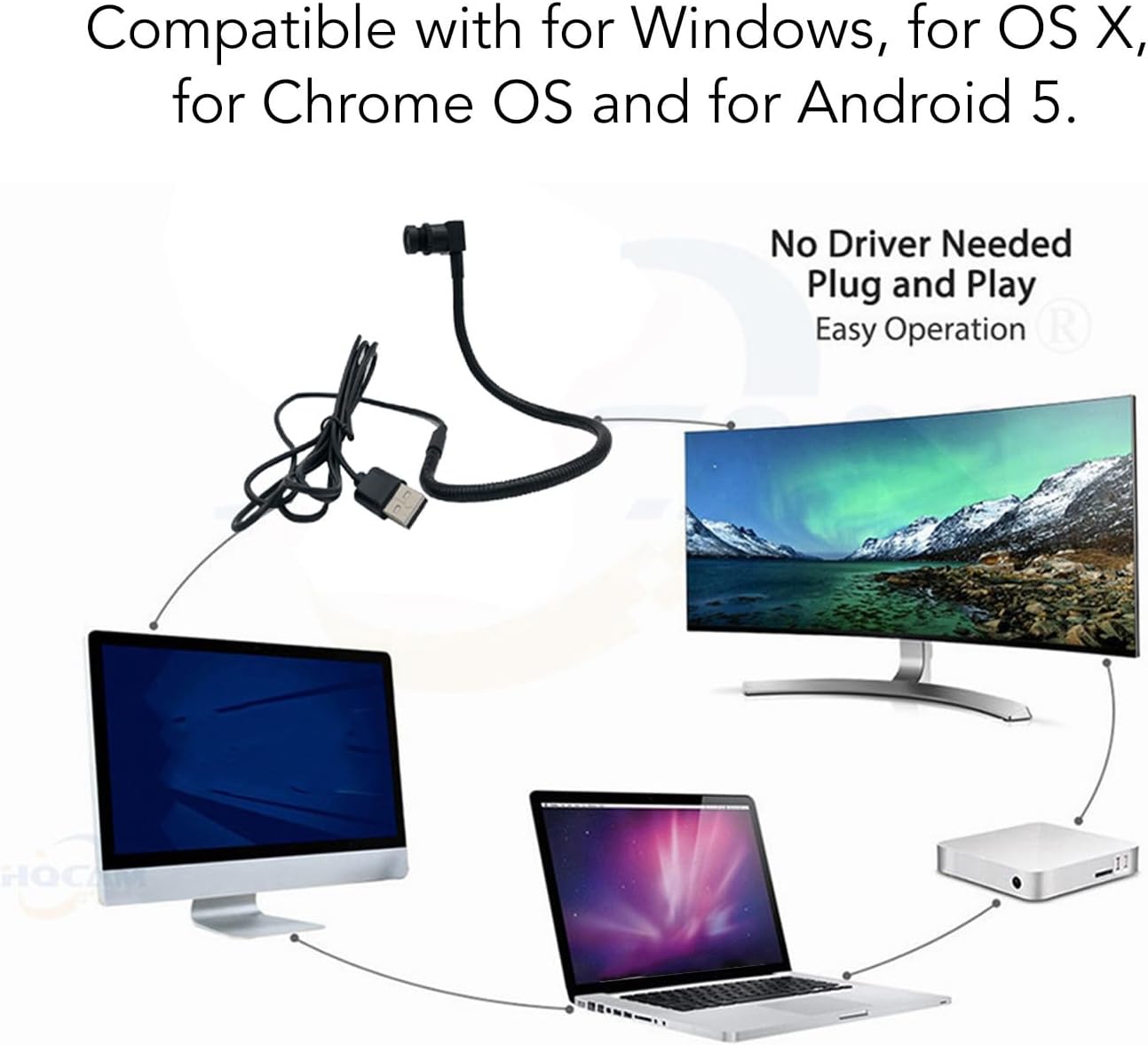 Bewinner Center Cam USB - Webcam 8MP Auto Focus - immagine 7