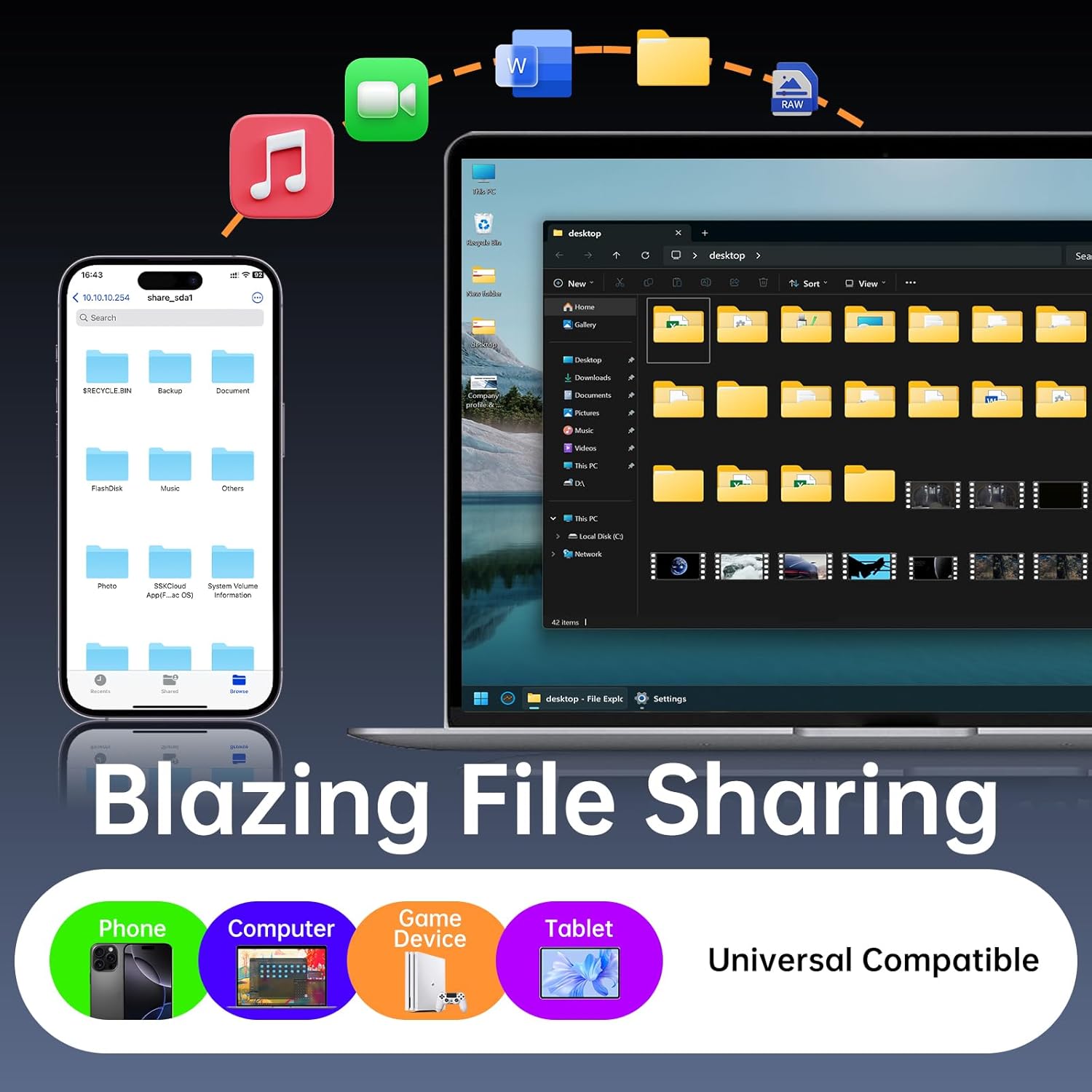 Ssk SSD Esterno 4TB USB 3.2 Gen 2x2 NVMe - immagine 3