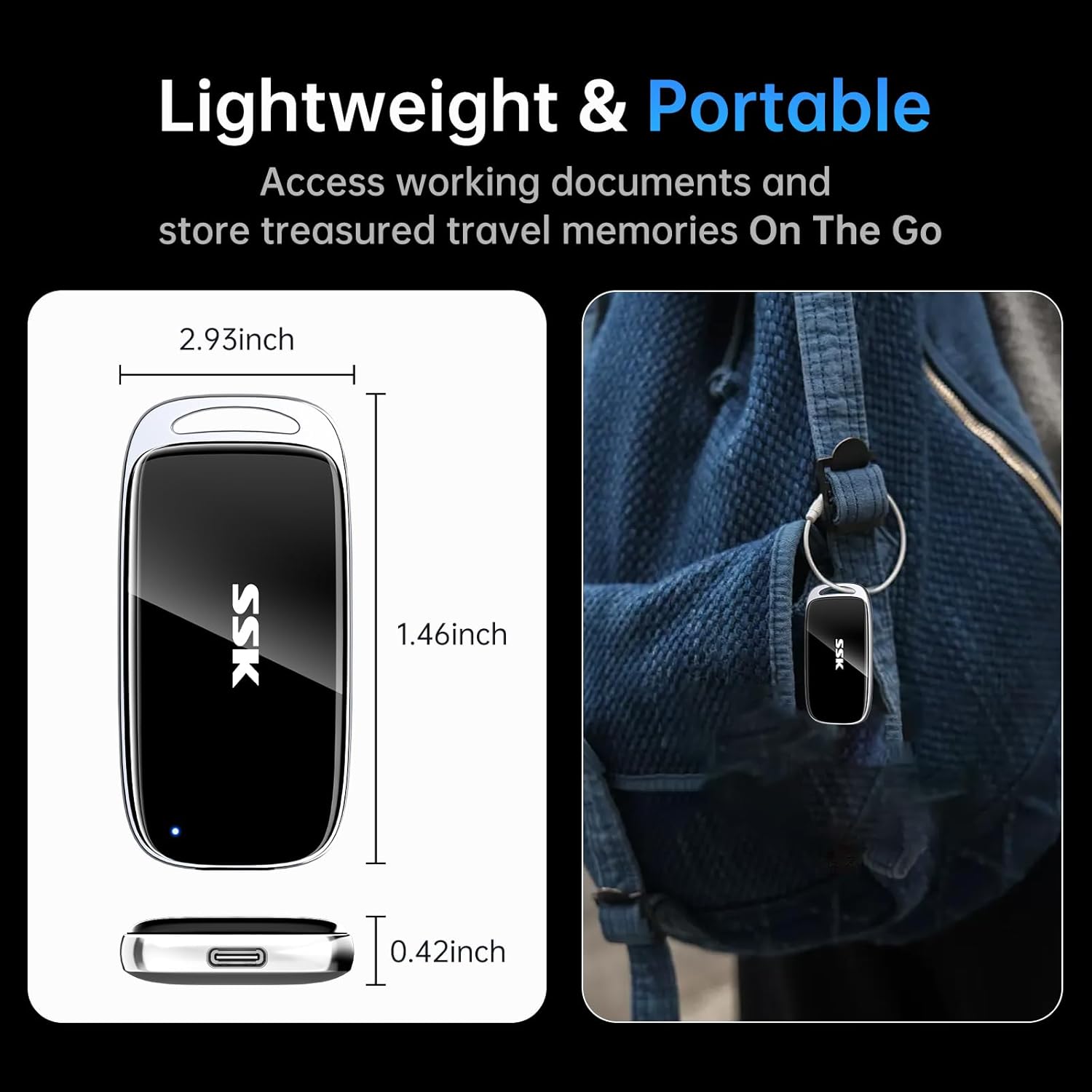 Ssk SSD Esterno 4TB USB 3.2 Gen 2x2 NVMe - immagine 7