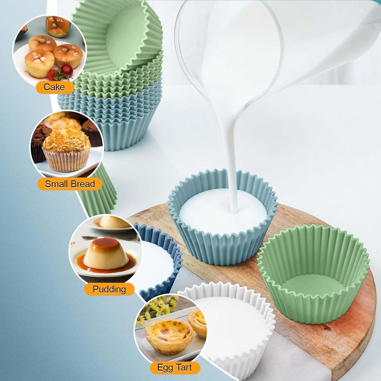 Set 24 Stampi per Muffin in Silicone Senza BPA - immagine 2