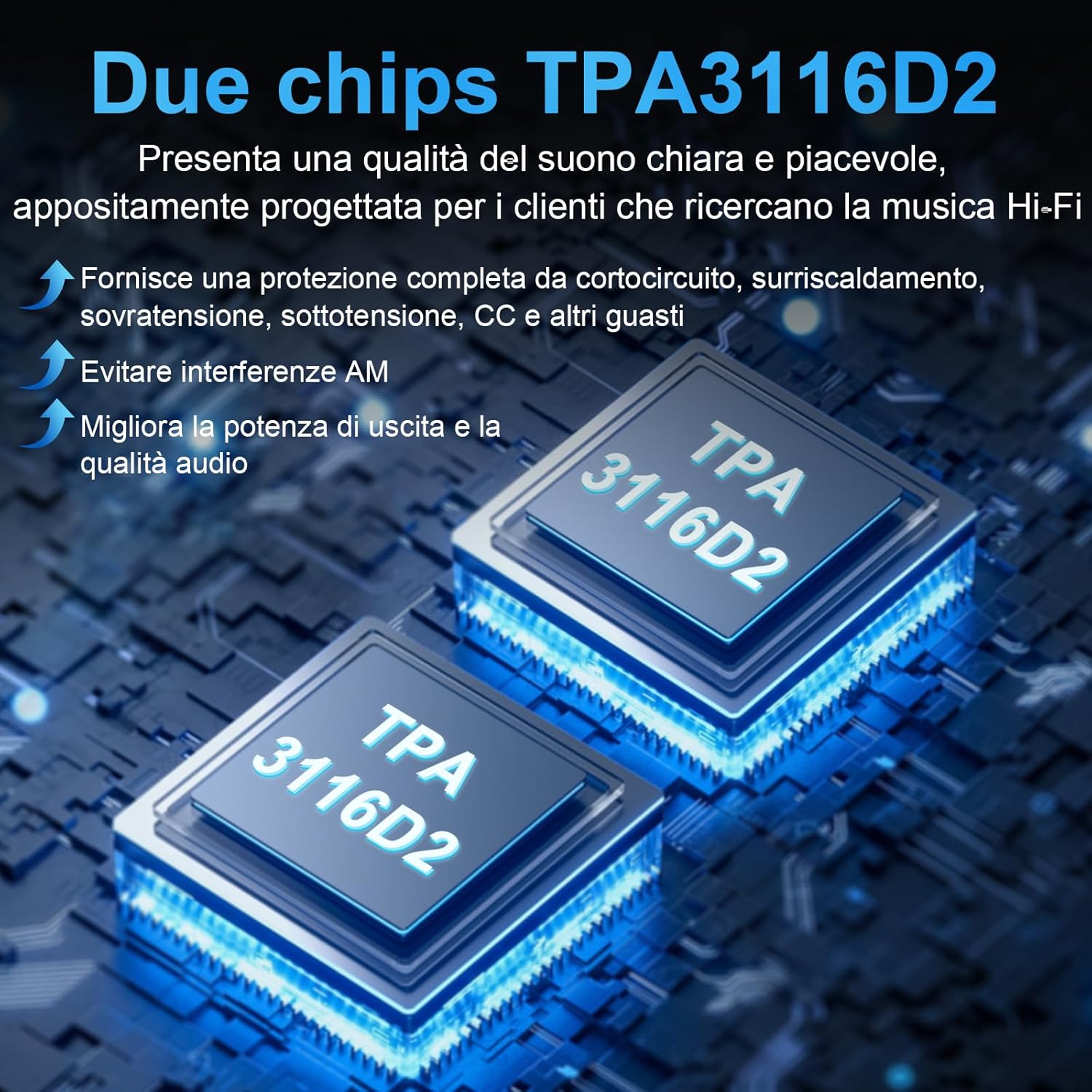 Depusheng DPA30 - Amplificatore Audio 2.1 Canali Bluetooth 5.0 - immagine 3