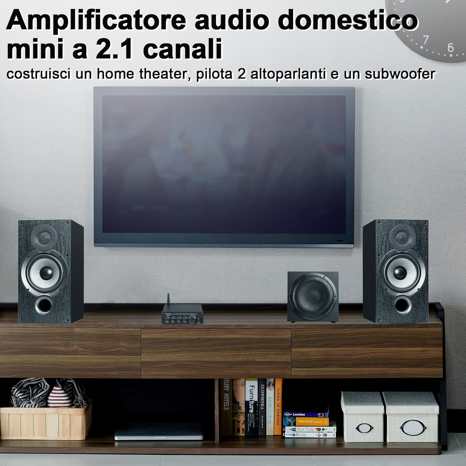 Depusheng DPA30 - Amplificatore Audio 2.1 Canali Bluetooth 5.0 - immagine 5