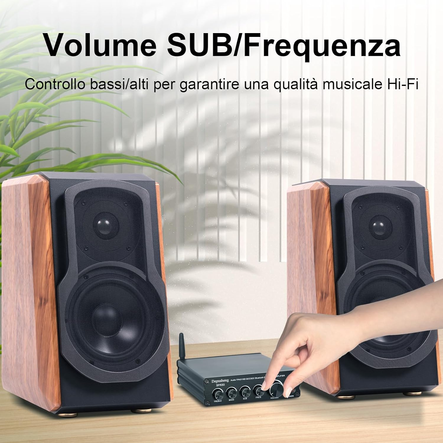 Depusheng DPA30 - Amplificatore Audio 2.1 Canali Bluetooth 5.0 - immagine 6