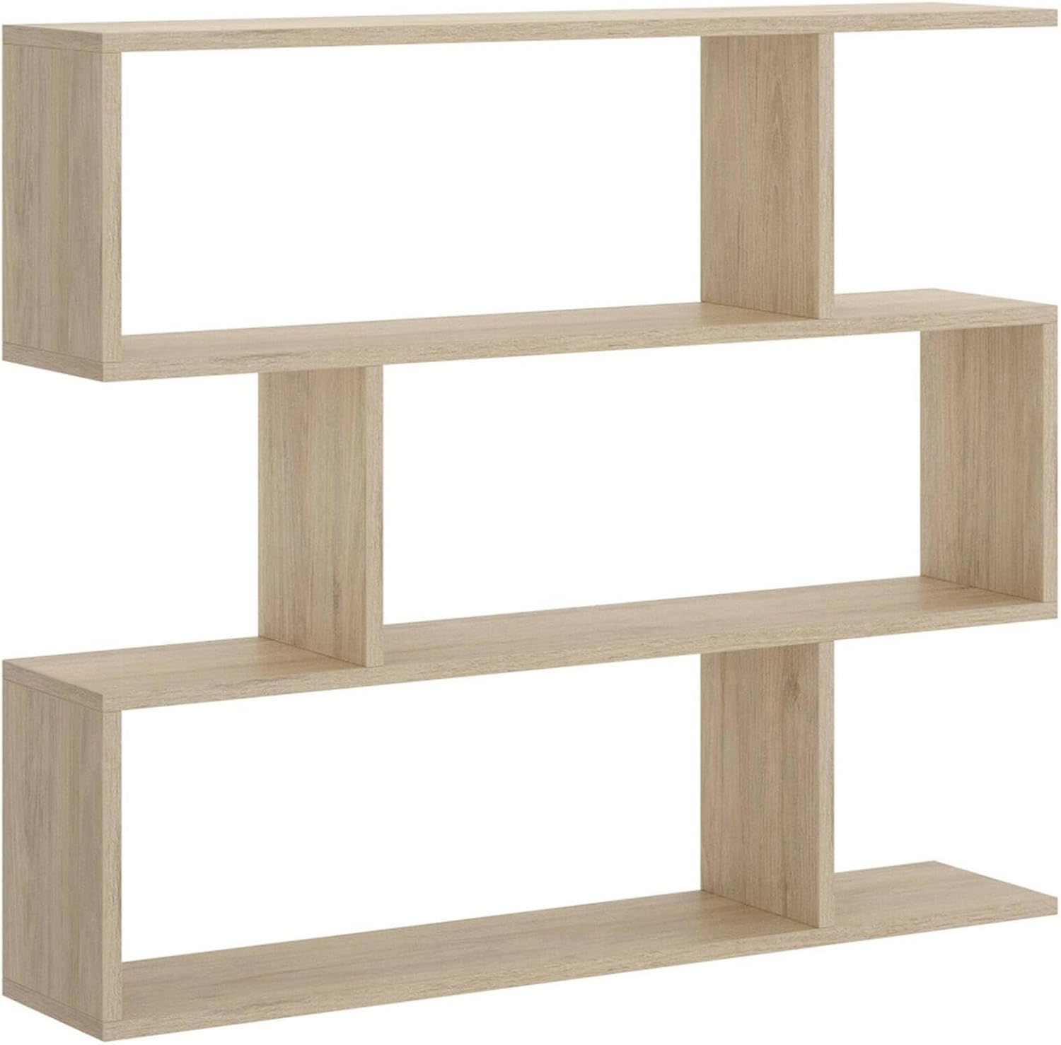 Dmora Libreria Misone Scaffale Ufficio 3 Ripiani, Rovere - immagine 3