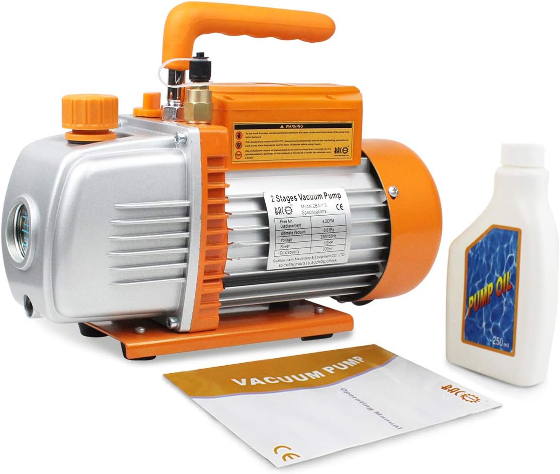 BACOENG 4.2CFM Pompa Vuoto Bistadio 120 Lt/min Vacuum Pump - immagine 1