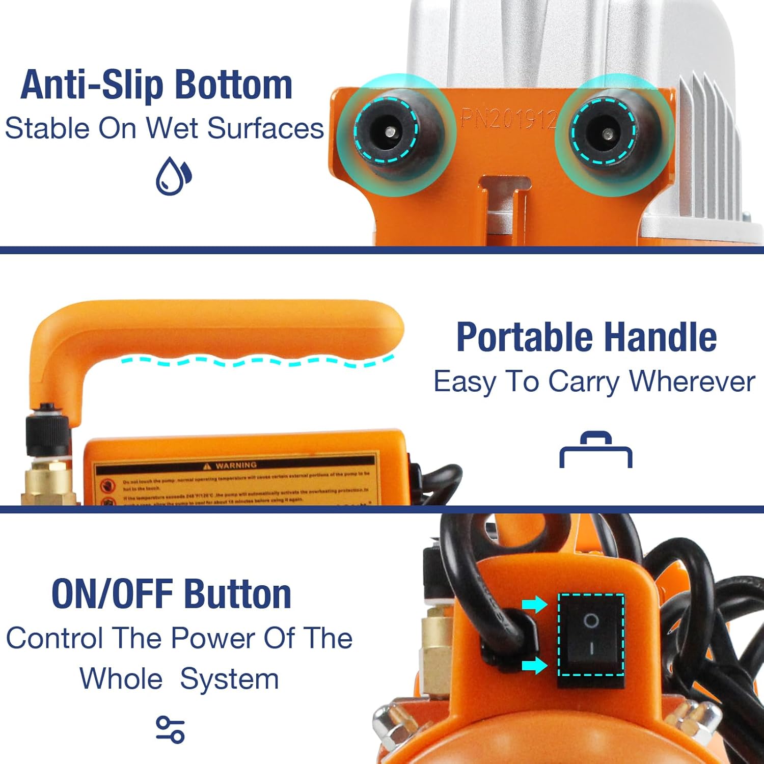 BACOENG 4.2CFM Pompa Vuoto Bistadio 120 Lt/min Vacuum Pump - immagine 4