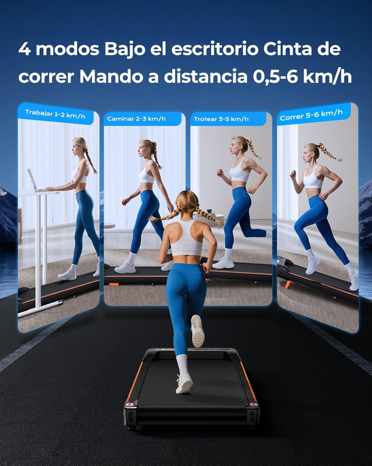 Walking Pad Tapis Roulant Domestico con Pendenza - immagine 2