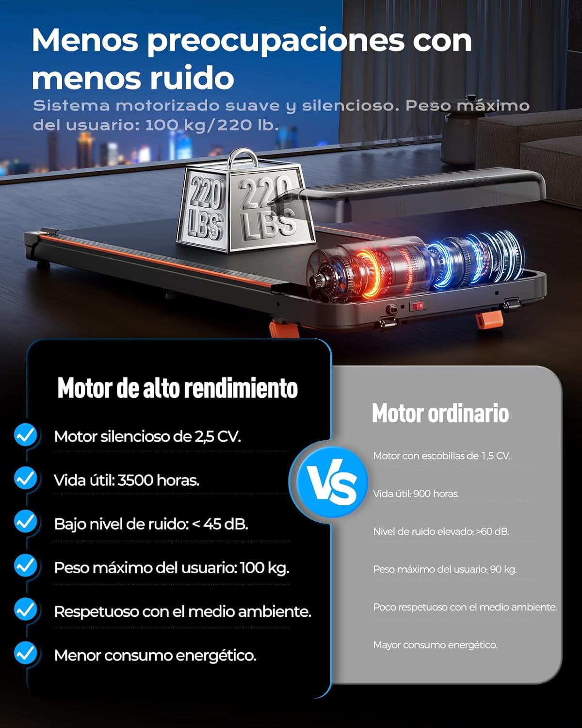 Walking Pad Tapis Roulant Domestico con Pendenza - immagine 6