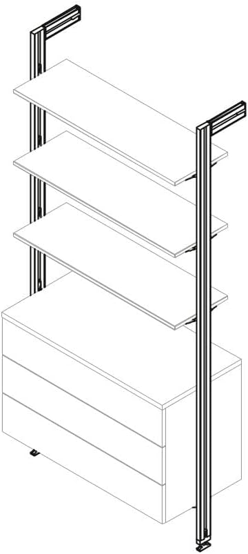 Emuca - Kit 3 Supporti per Mensole Legno e 1 per Moduli - immagine 4