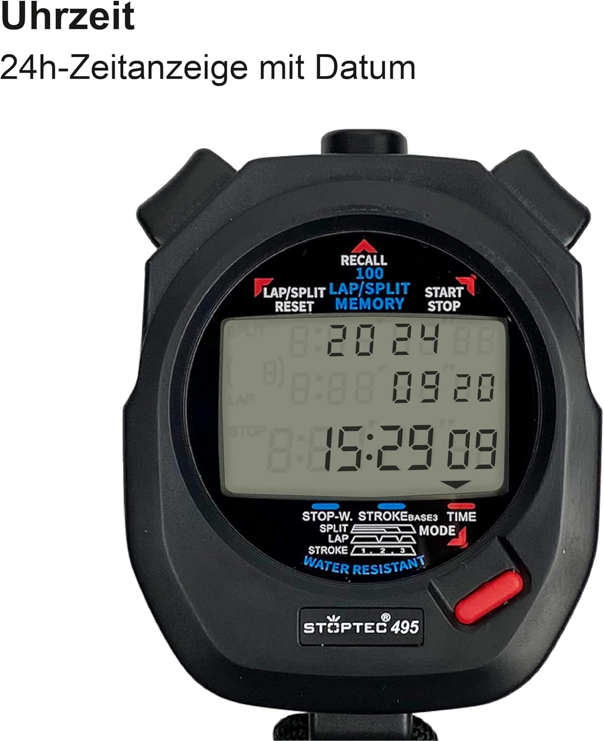 Stoptec Cronometro 495 - Display 3 righe, 100 Memoria - immagine 7