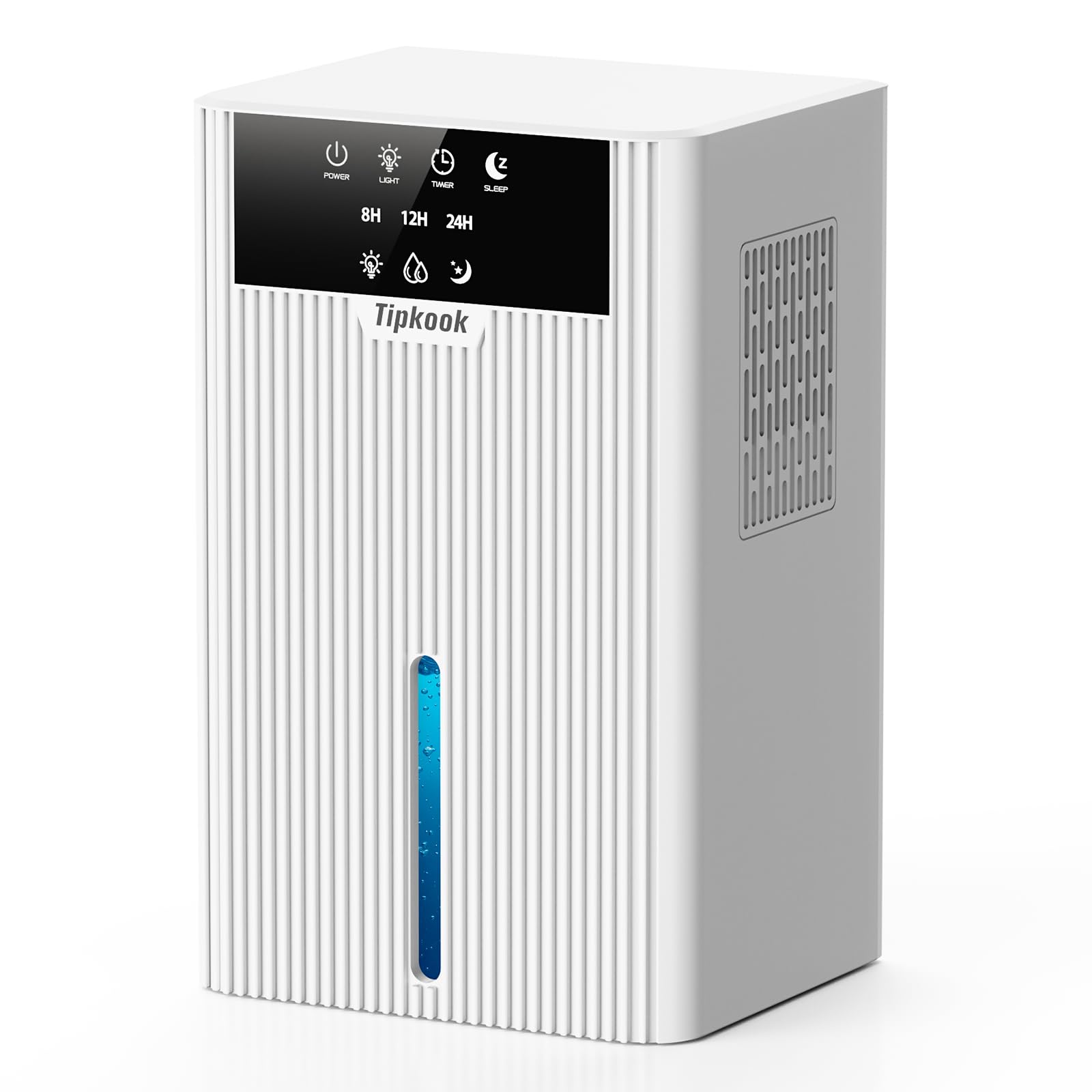 Deumidificatore Casa, Tipkook Deumidificatore 2400ML, Silenzioso Deumidificatori, Timer 8/12/24ore, Spegnimento automatico, 10 colori LED, Portatile Deumidificatori per Guardaroba, Bagno