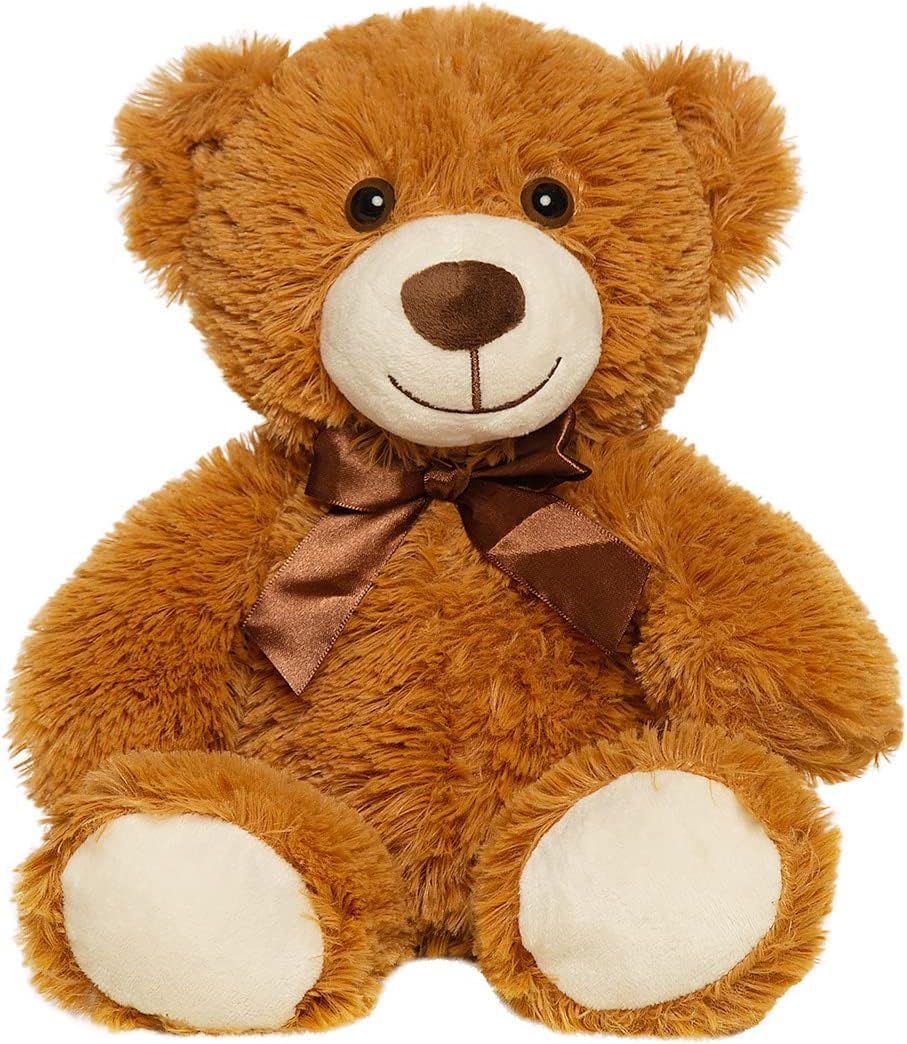 Orsi di peluche Animali imbalsamati Giocattoli di peluche Regalo per Bambino Fidanzata 13.5 Pollici per Natale San Valentino Compleanno Matrimonio Festa (Marrone,1 Pcs)