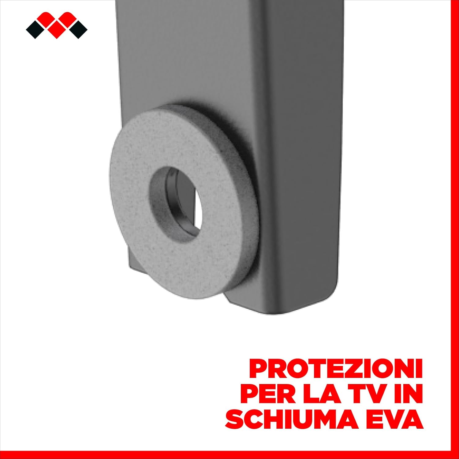 Meliconi Space System Turn 200 - Supporto TV Parete 26"-45", Nero - immagine 8