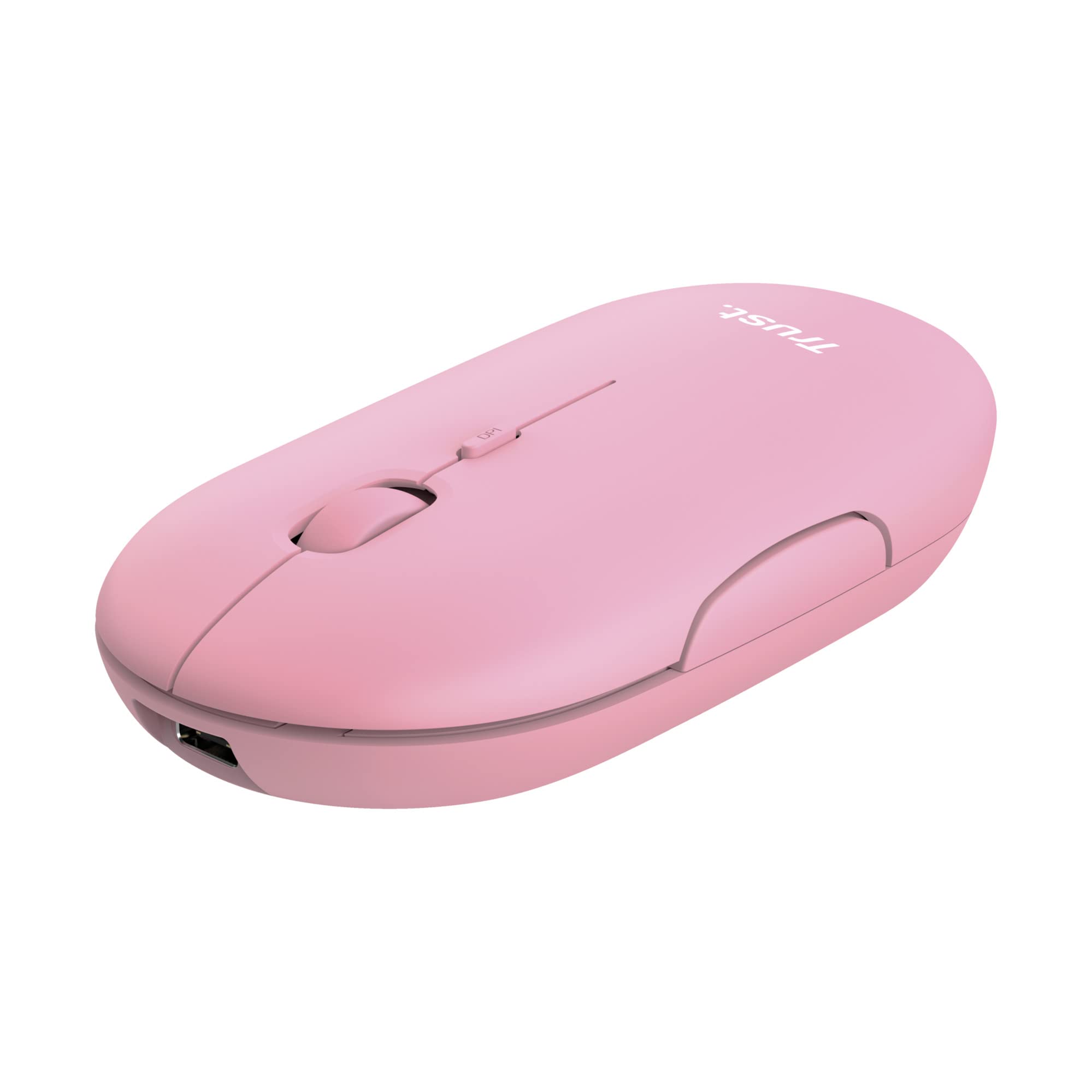 Trust Puck Mouse Wireless Ricaricabile, Rosa
