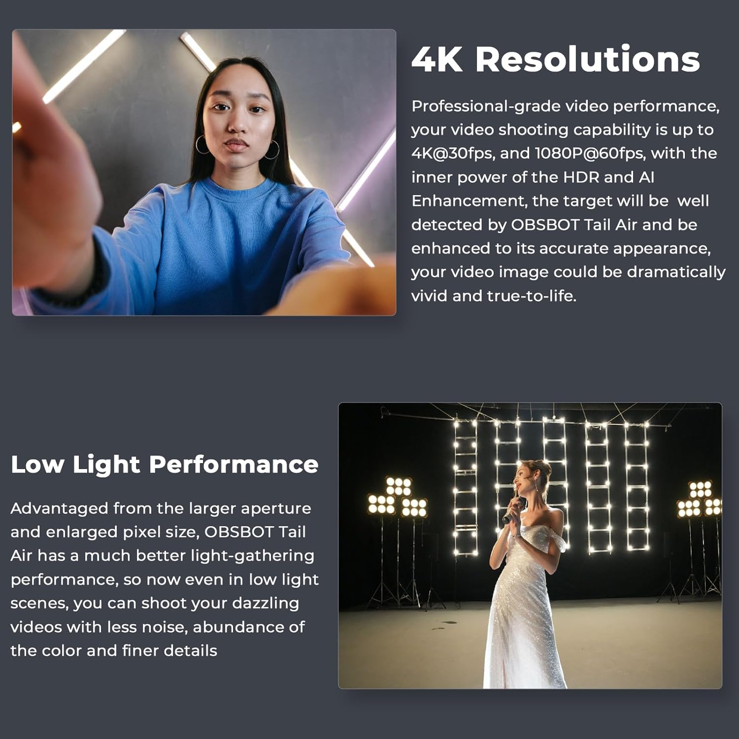 Obsbot Tail Air - Webcam Streaming 4K con Treppiedi - immagine 6