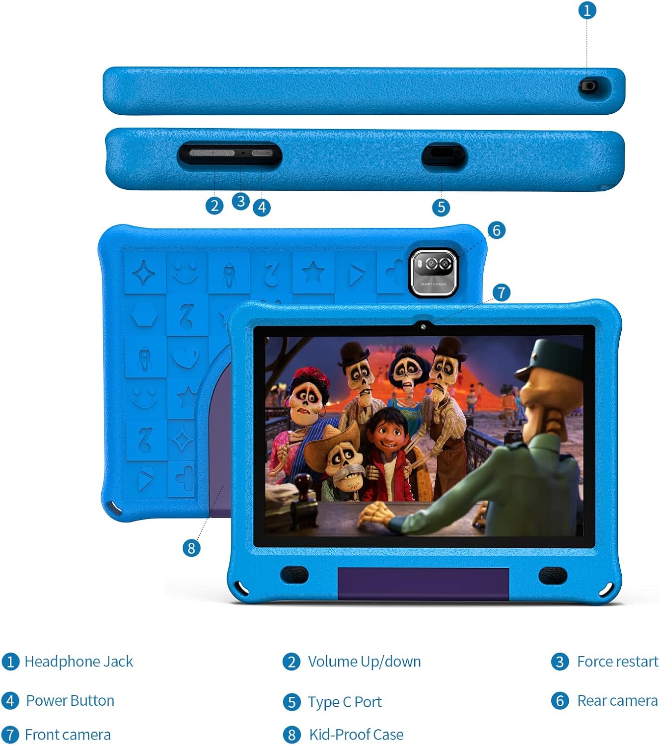 Tablet Android 12 per Bambini 10" HD IPS, 3GB+64GB - immagine 7