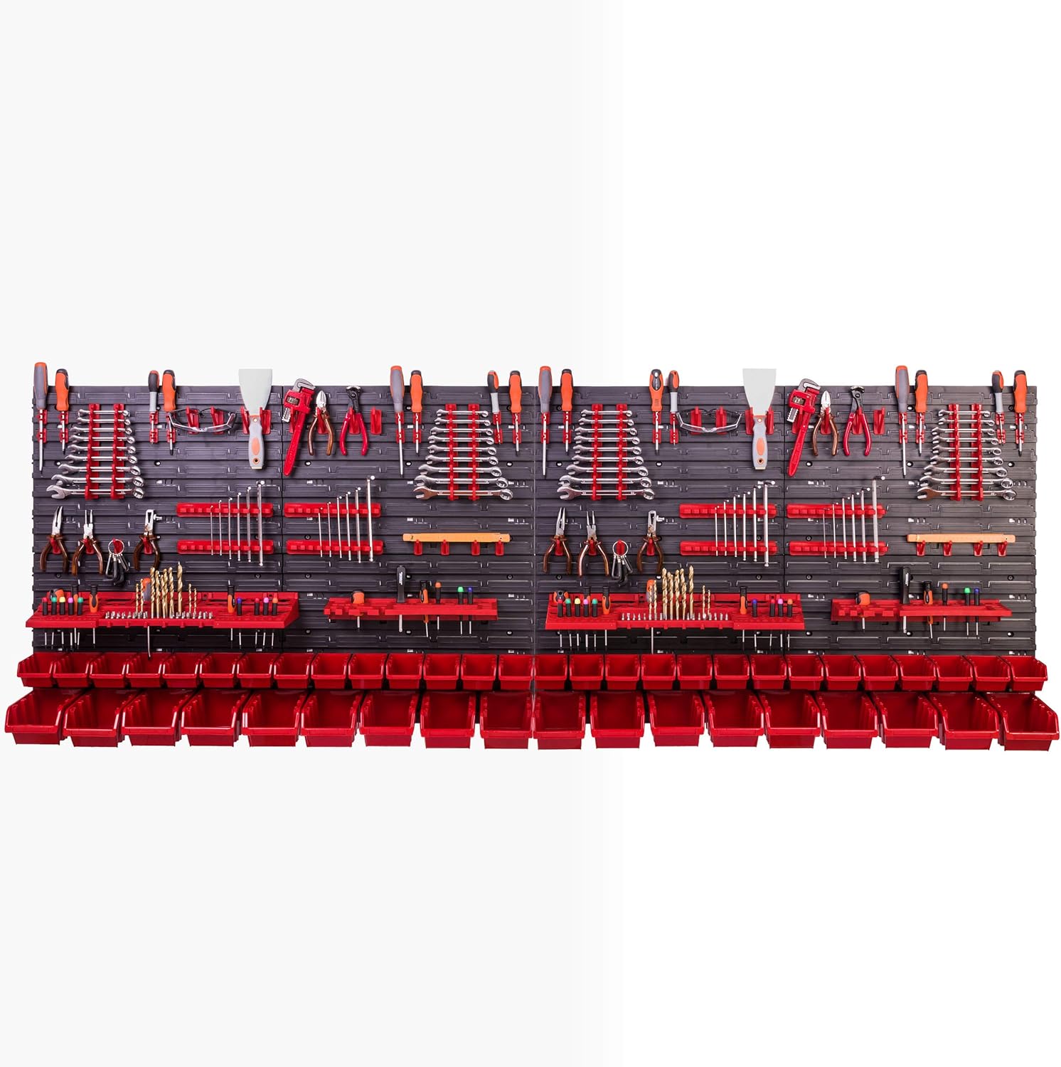 Scaffalatura da Parete 230x78 cm con 46 Scatole Impilabili - immagine 3