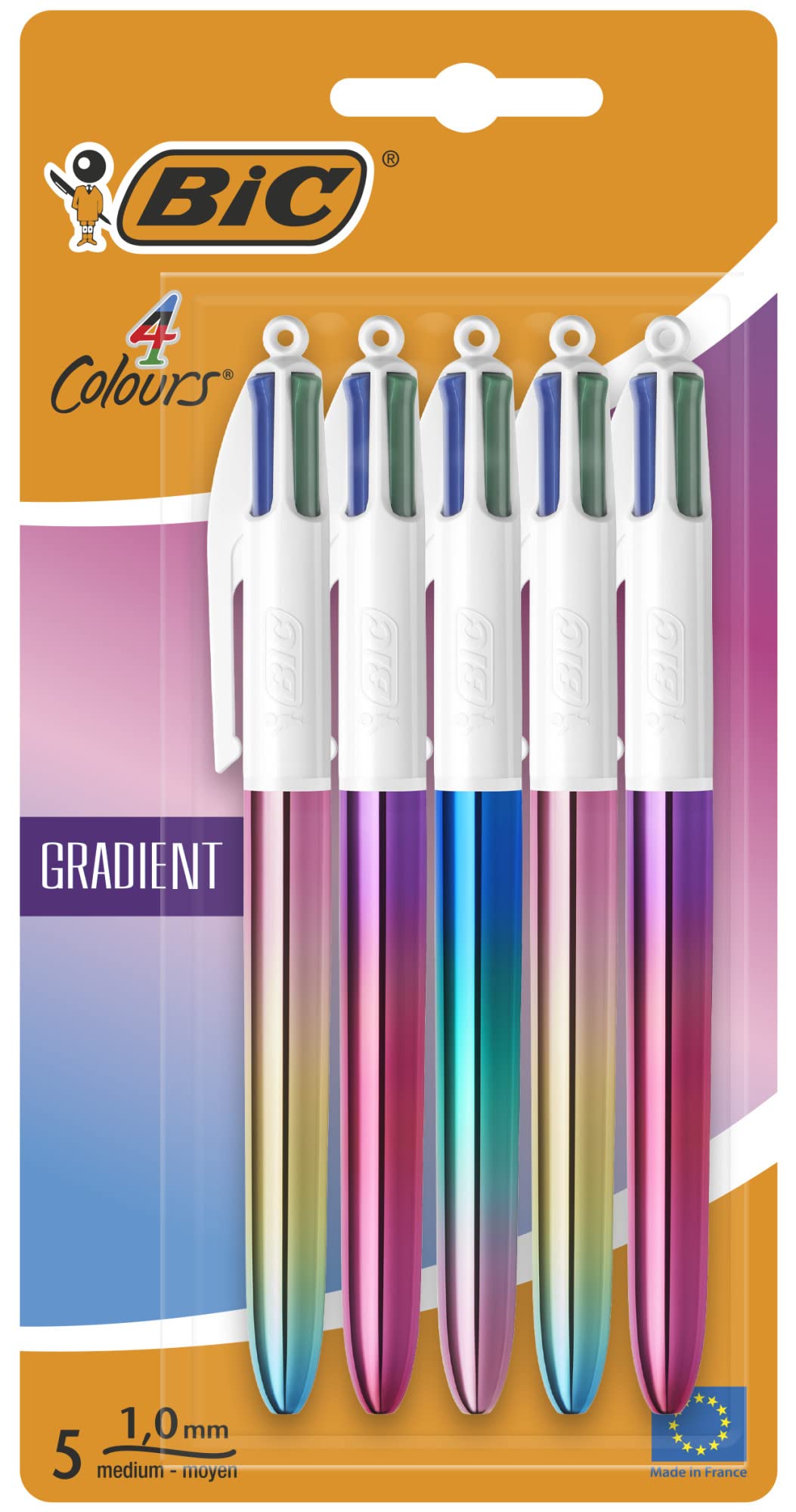 Bic 4 Colori Gradient - Set 5 Penne Multicolore