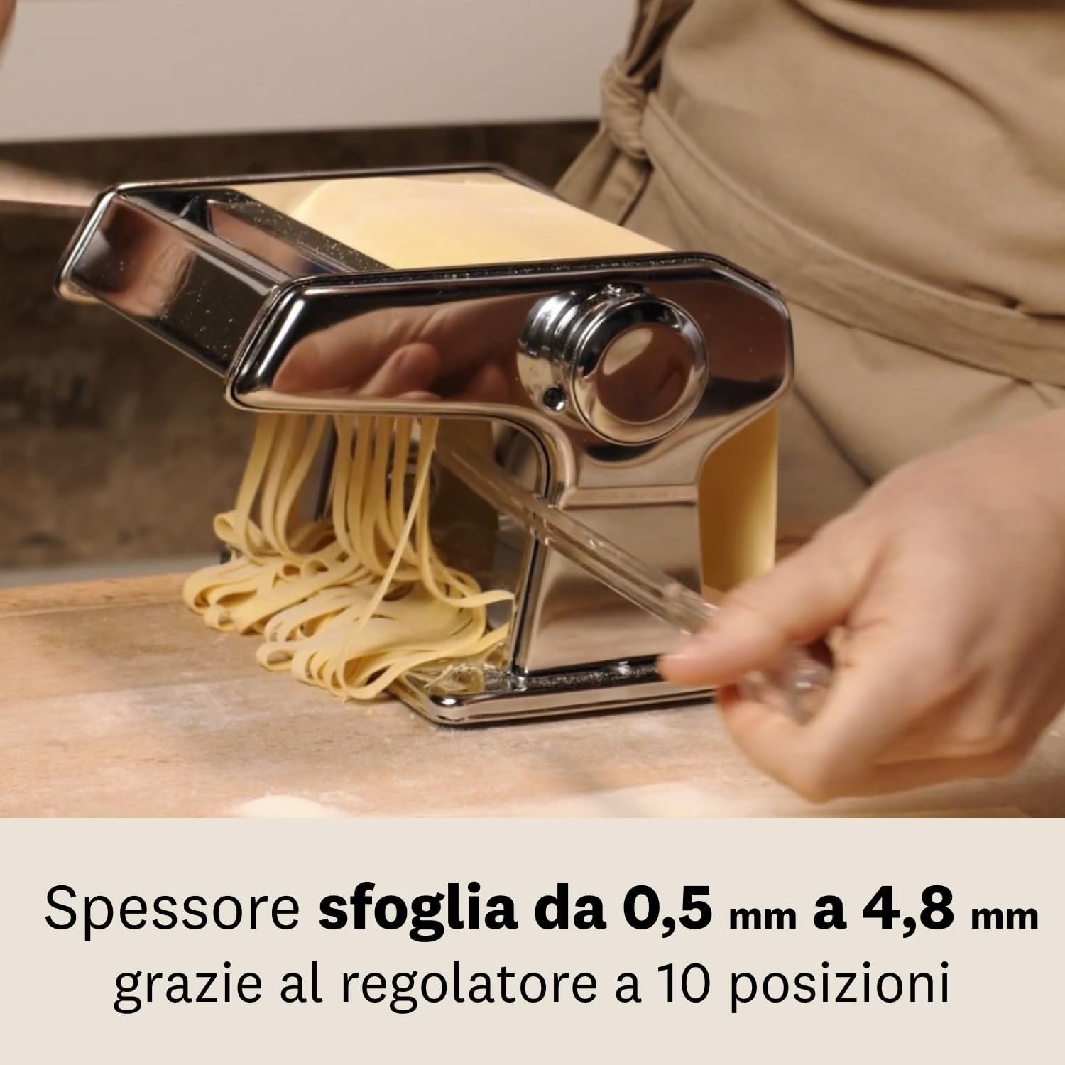 Marcato Macchina per la Pasta Ampia 180, Acciaio Cromato - immagine 4