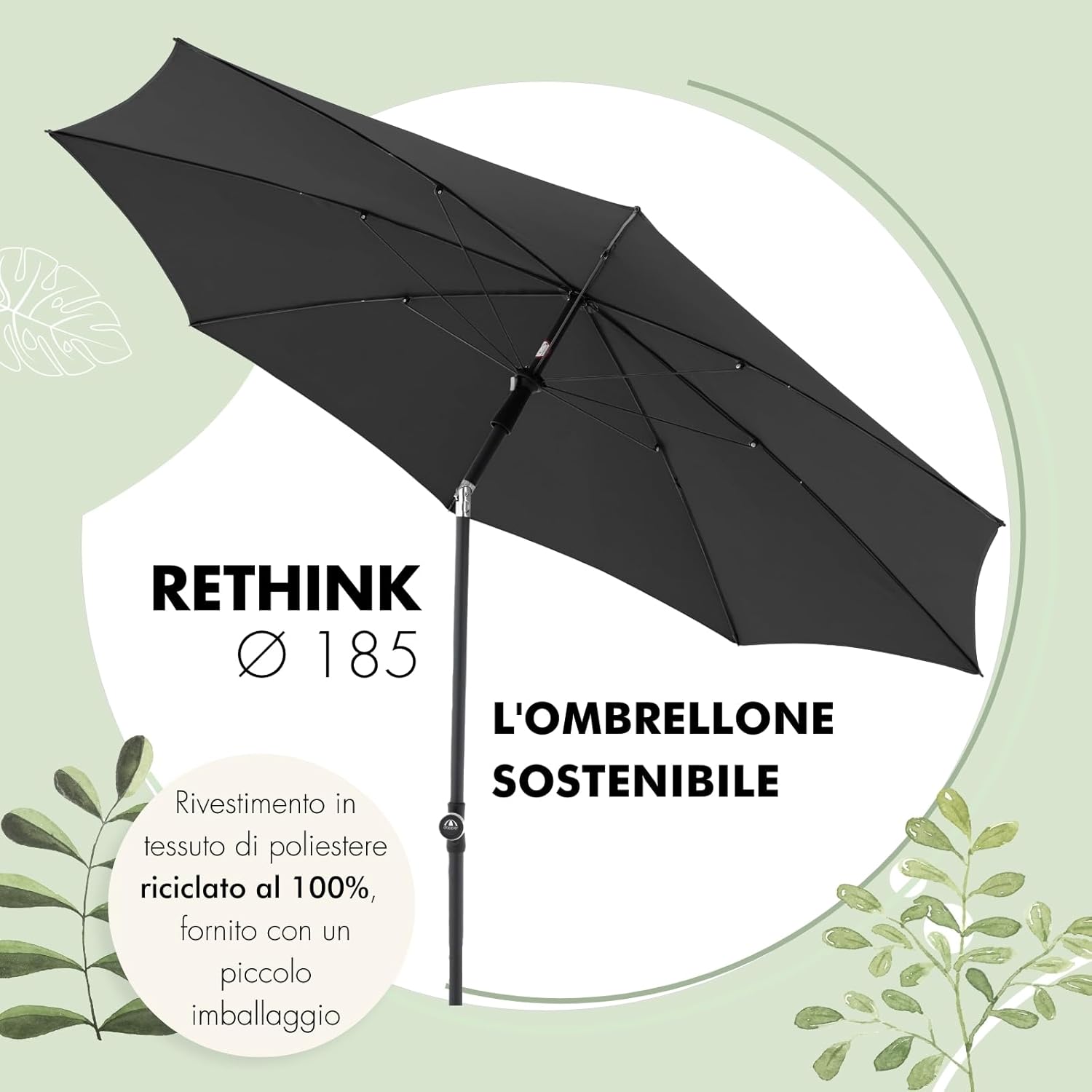 Doppler Rethink I - Ombrellone da Giardino Rotondo 200cm - immagine 2