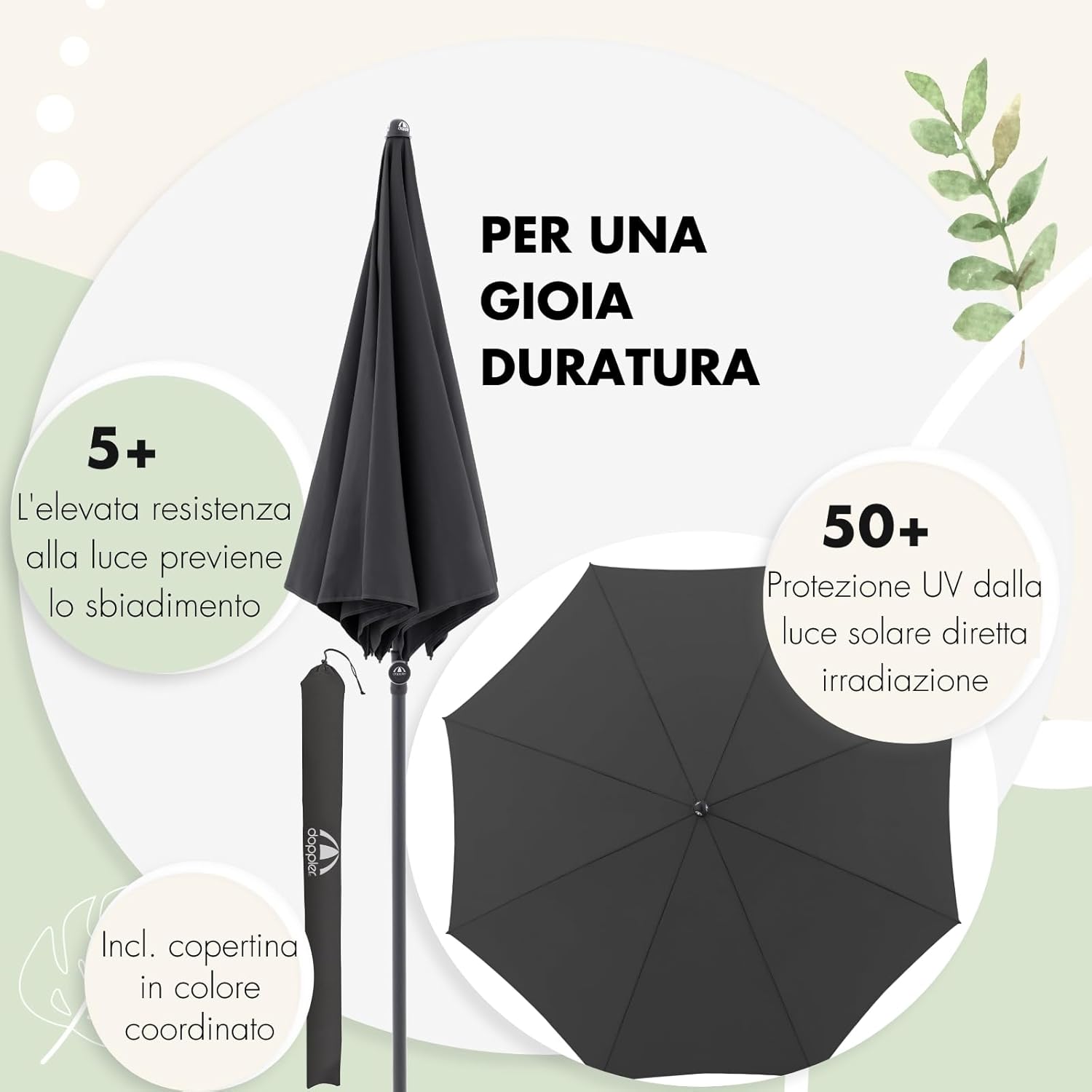 Doppler Rethink I - Ombrellone da Giardino Rotondo 200cm - immagine 7