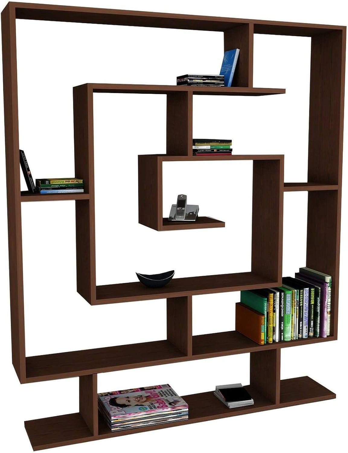Dmora Libreria Arcadia Scaffale Ufficio Marrone - immagine 4