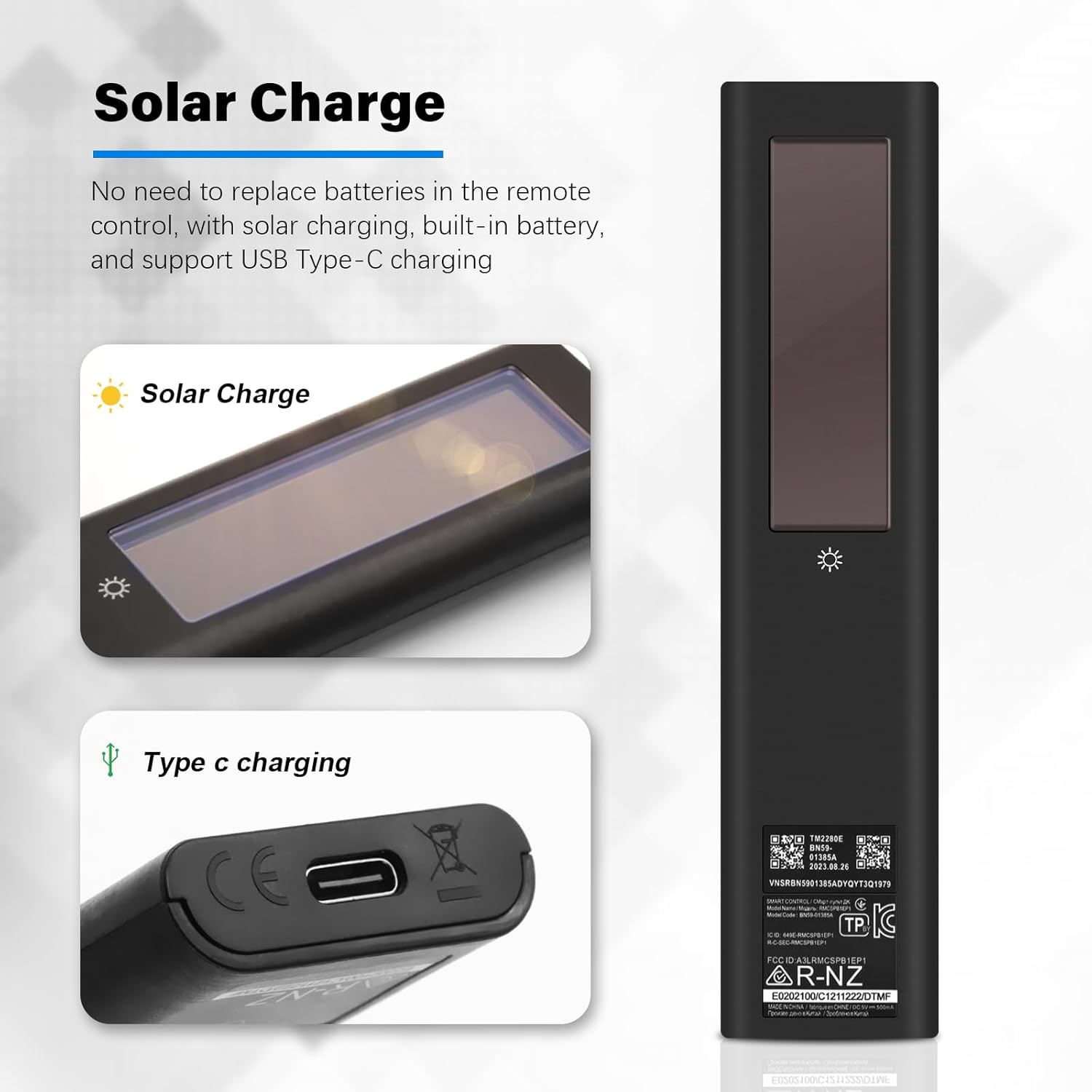 BN59-01385A Telecomando Solar Voice per SMS Smart TV - immagine 2