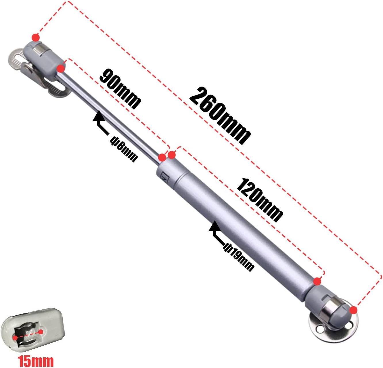 Pistoni per Ante 100N (4 Pezzi) - immagine 2