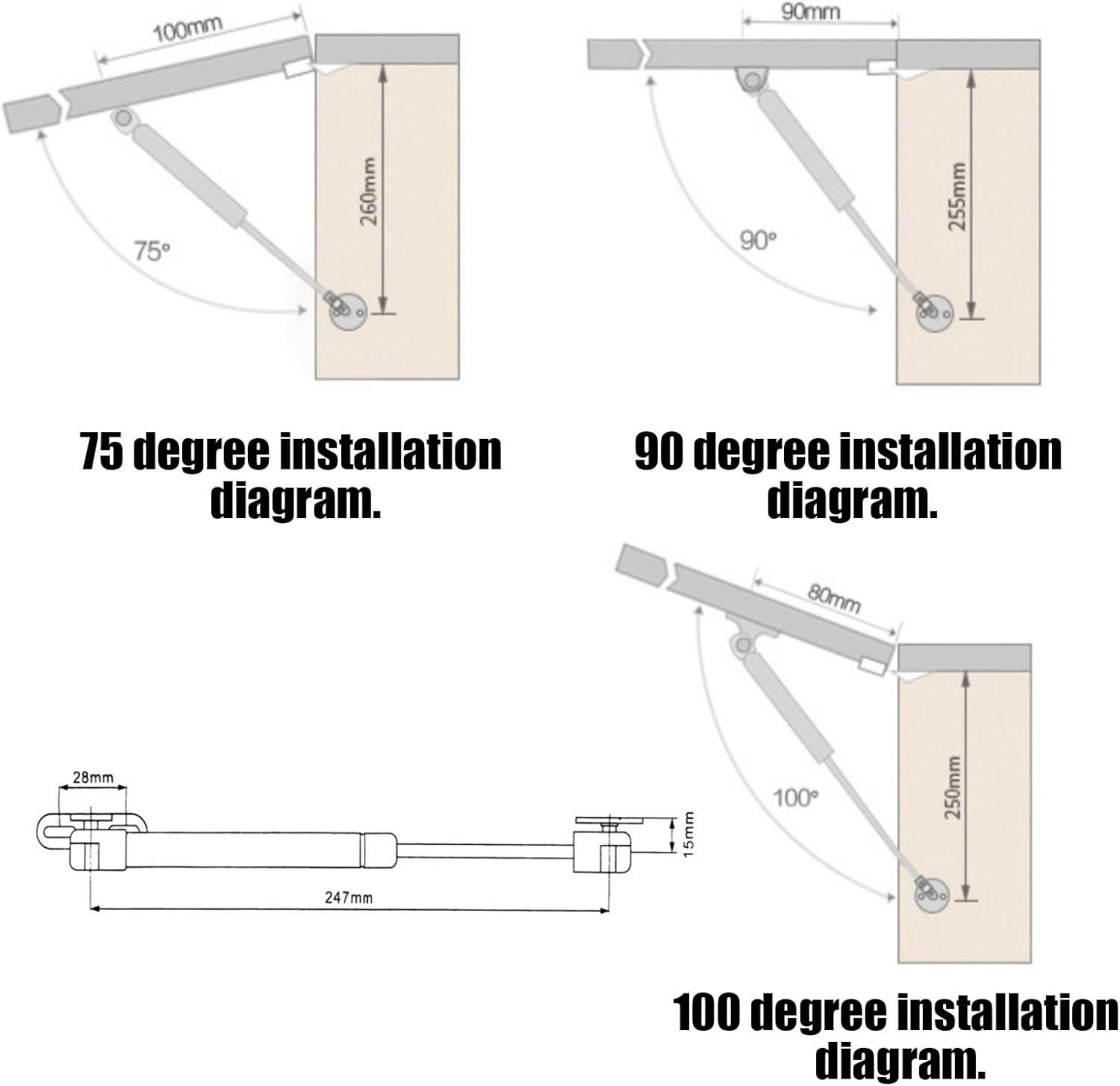 Pistoni per Ante 100N (4 Pezzi) - immagine 3