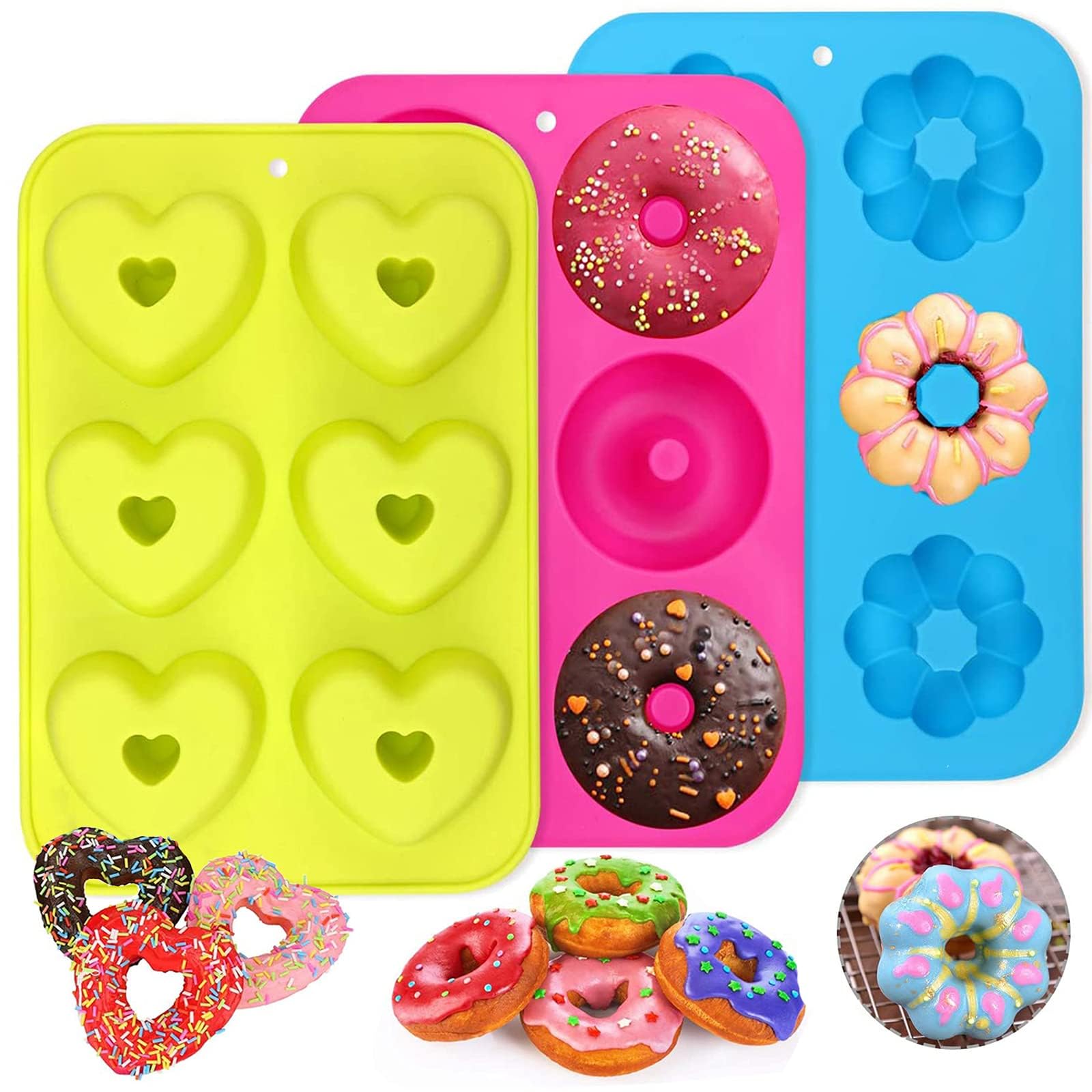 Phogary Set 3 Stampi in Silicone per Ciambelle