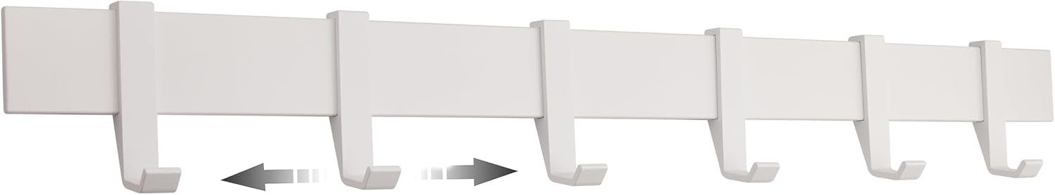 Design Amburgo Attaccapanni da Muro 58cm, Bianco Opaco - immagine 1