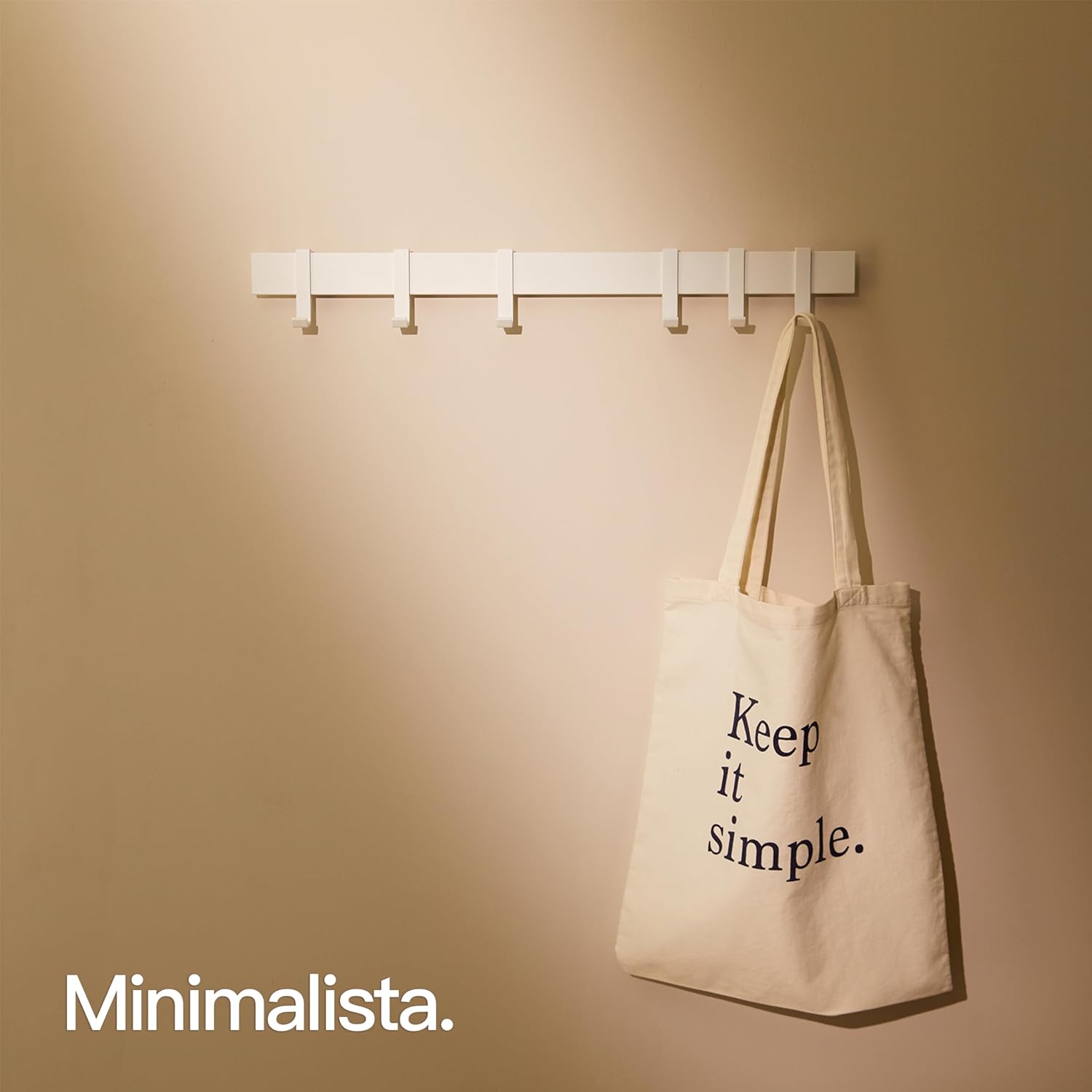 Design Amburgo Attaccapanni da Muro 58cm, Bianco Opaco - immagine 4