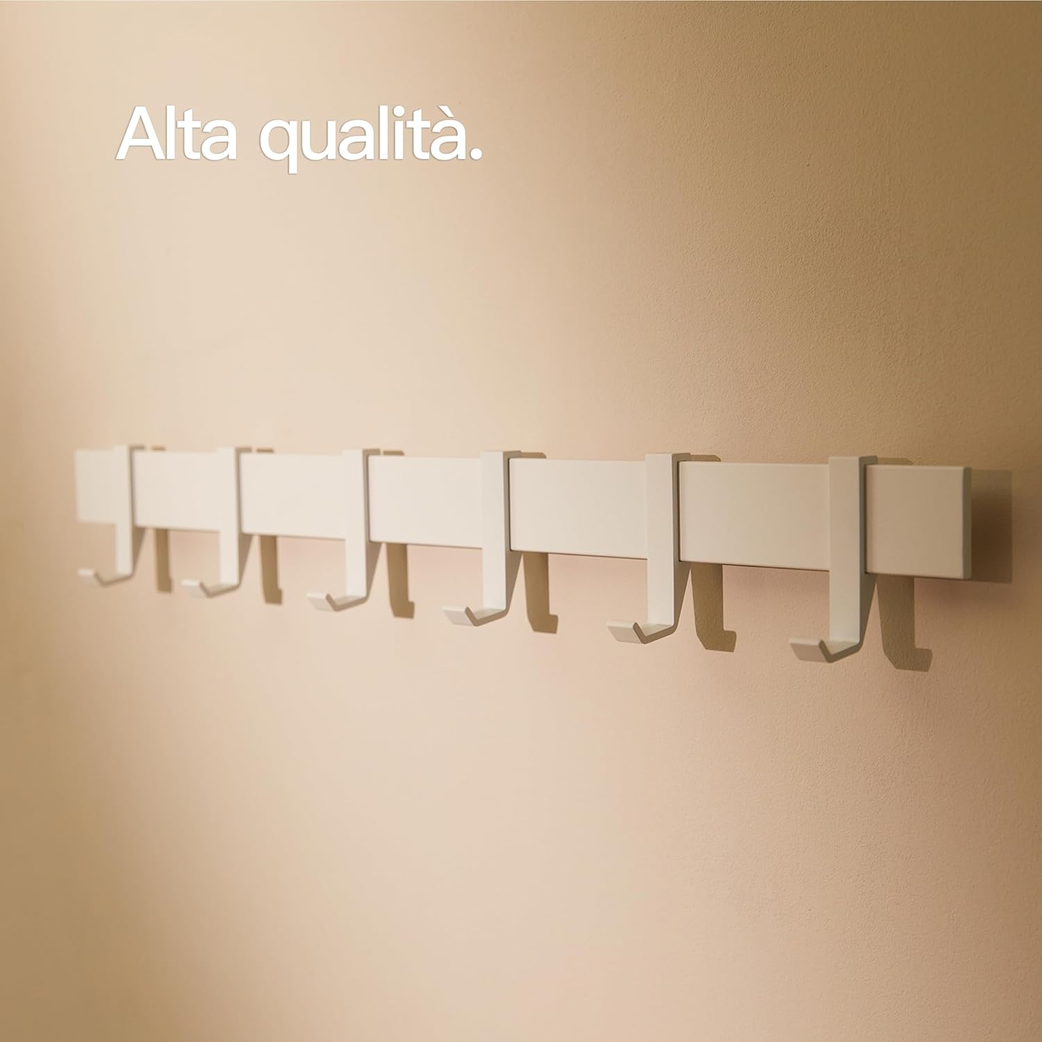 Design Amburgo Attaccapanni da Muro 58cm, Bianco Opaco - immagine 5