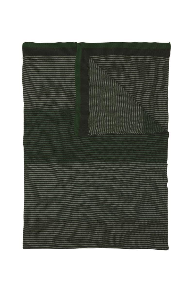 PiP Studio Copriletto Blockstripe Throw Green UV UV 130 x 170 cm
