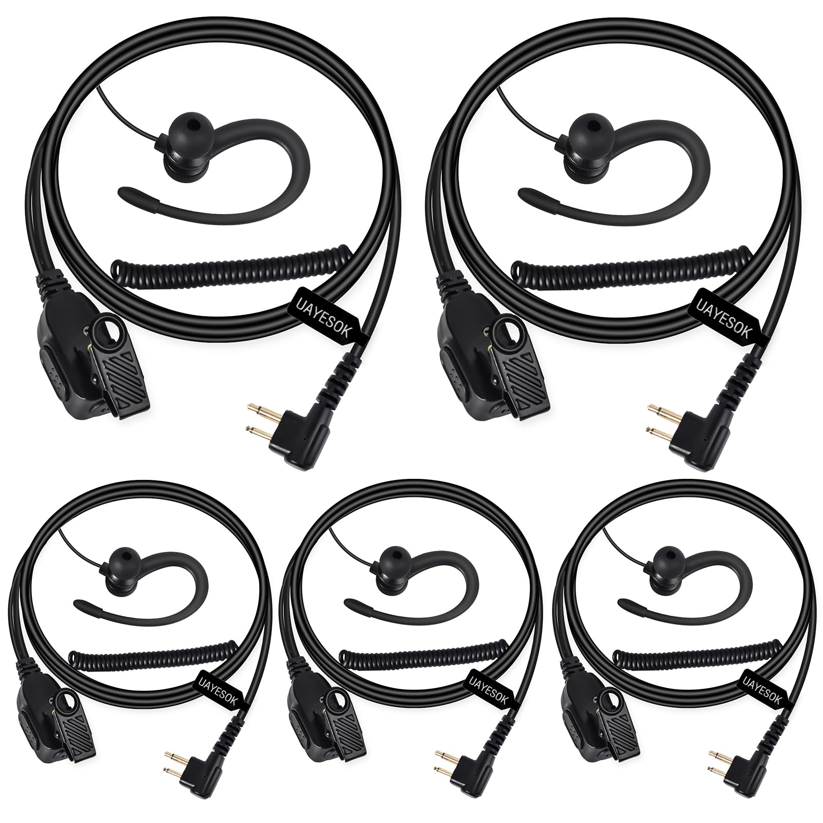 Uayesok Auricolare a G per Walkie Talkie 2 Pin