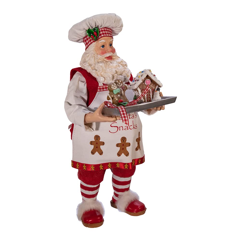 kurt adler Statuetta Babbo Natale Pan di Zenzero 28 cm