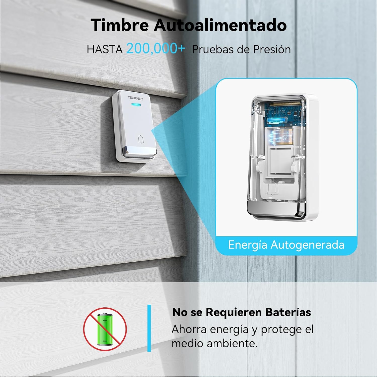 TECKNET Campanello Senza Fili IP65 400m - immagine 3