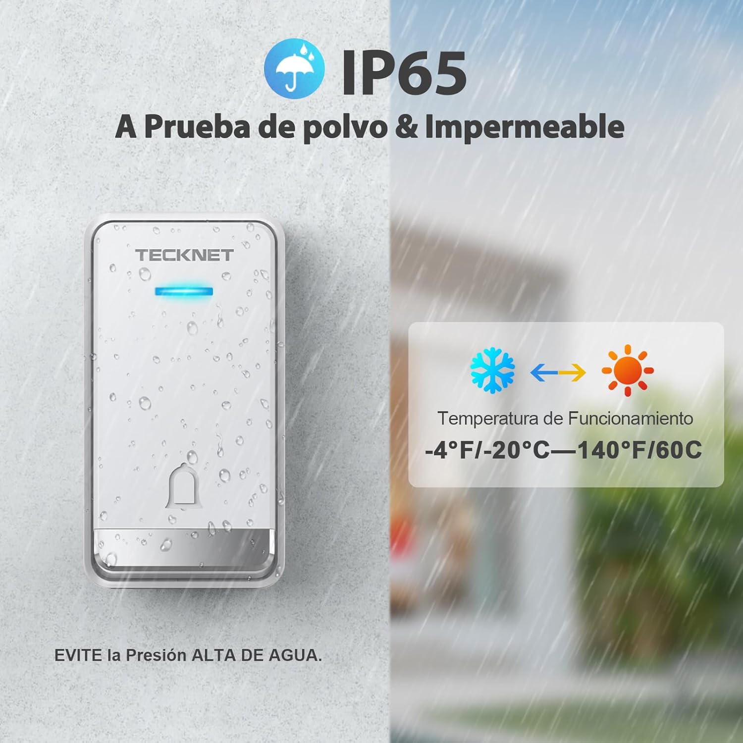 TECKNET Campanello Senza Fili IP65 400m - immagine 6