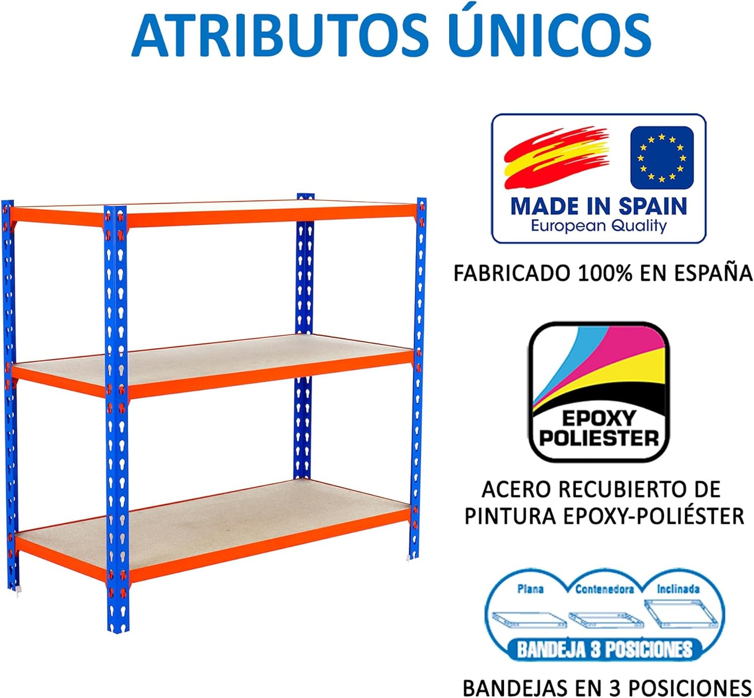 Simon Rack Étagère Rangement 3 Niveaux Maderclick - immagine 6