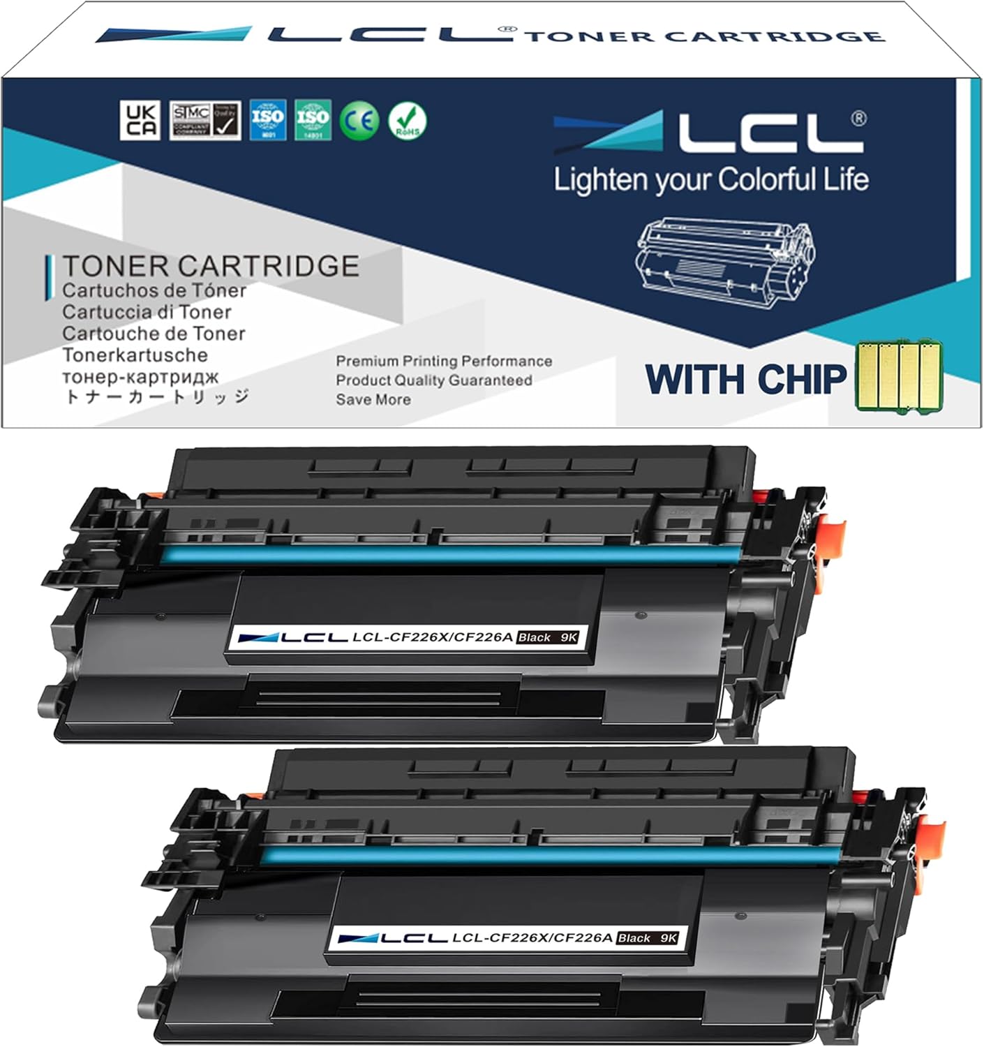 Lcl Toner compatibile 26A 26X CF226A CF226X (2-Pack Nero) - immagine 1