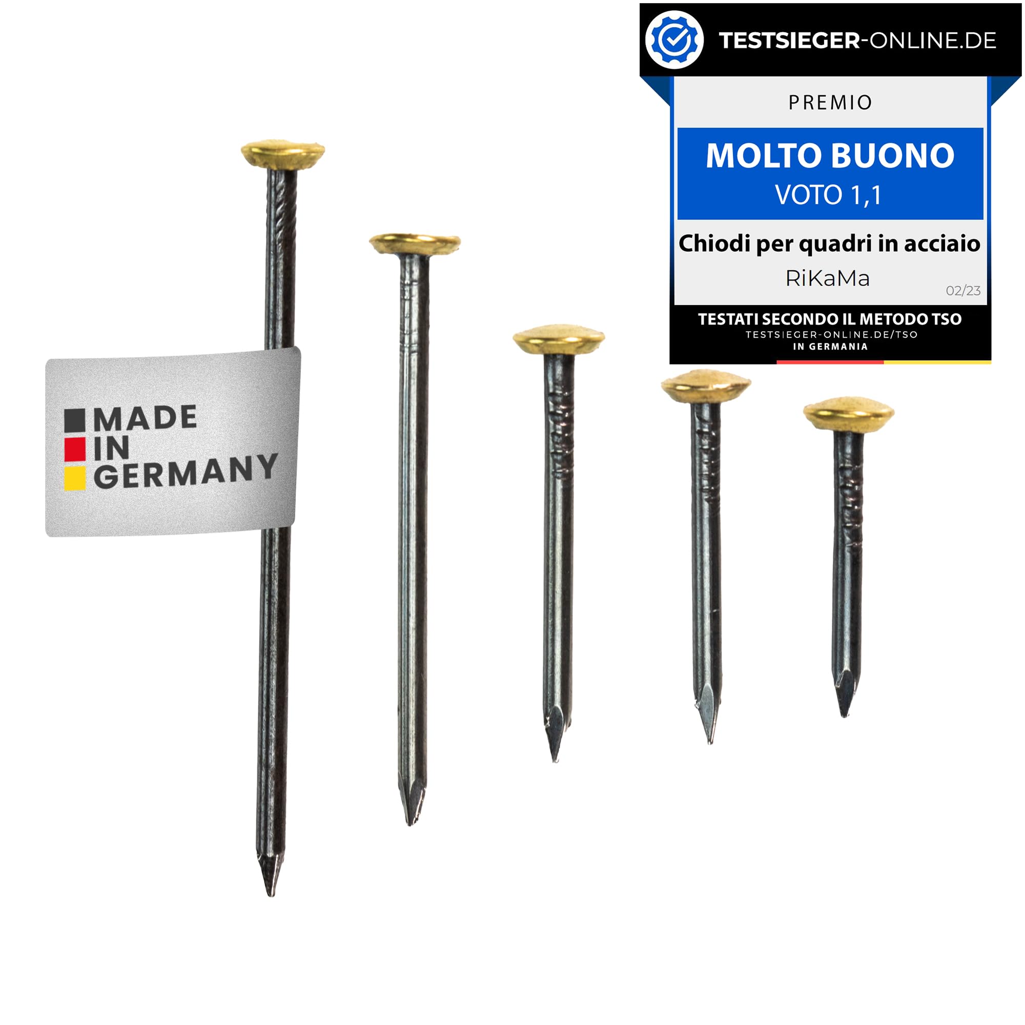 Rikama 50 Chiodi per Quadri in Acciaio