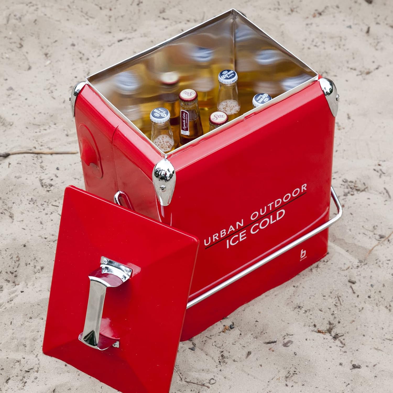 Bo-camp Urban Outdoor Greenwich - Raffreddatore Retrò, Rosso - immagine 5