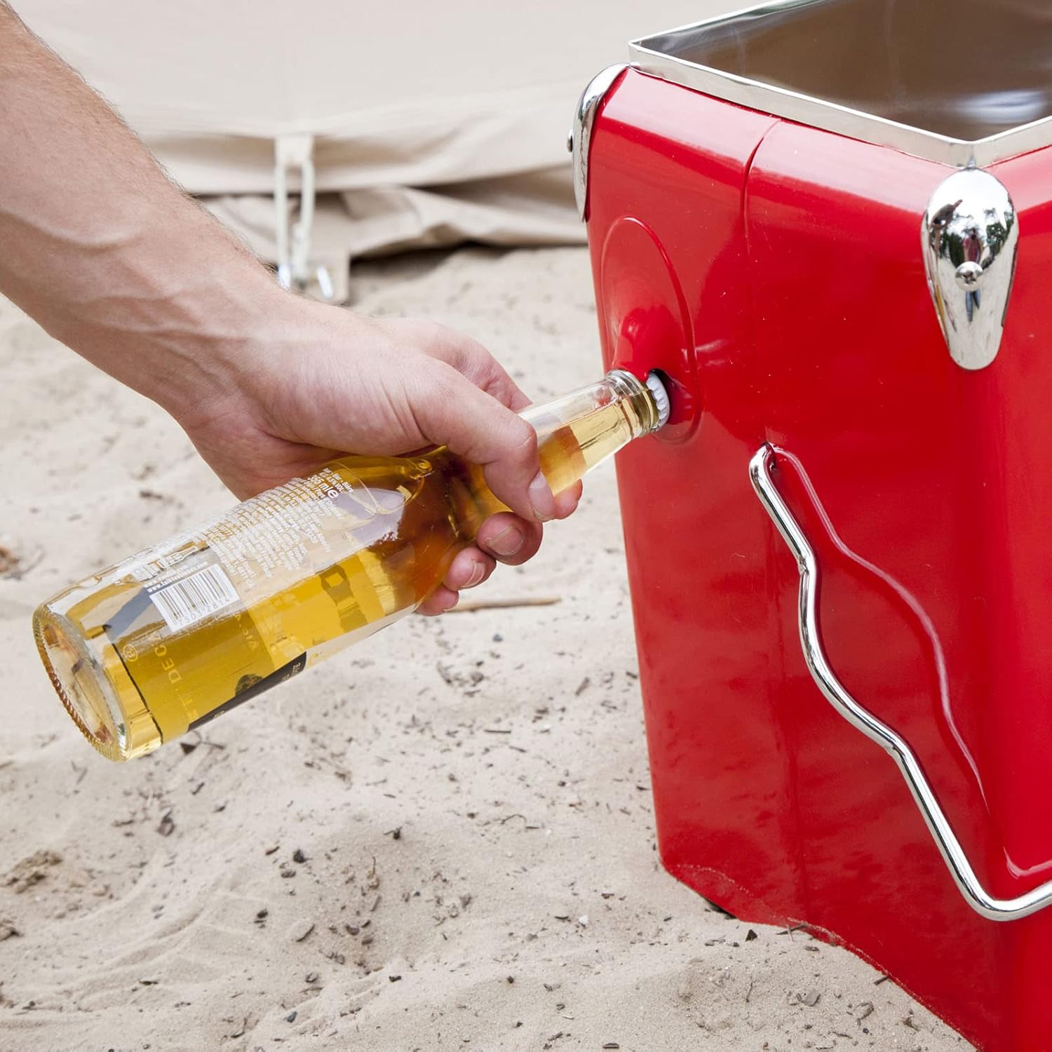 Bo-camp Urban Outdoor Greenwich - Raffreddatore Retrò, Rosso - immagine 6