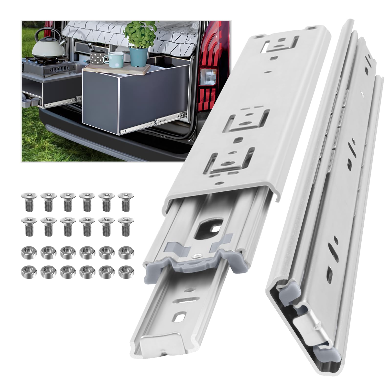 Aolisheng Guide Cassetti Carichi Pesanti 800mm, 68kg