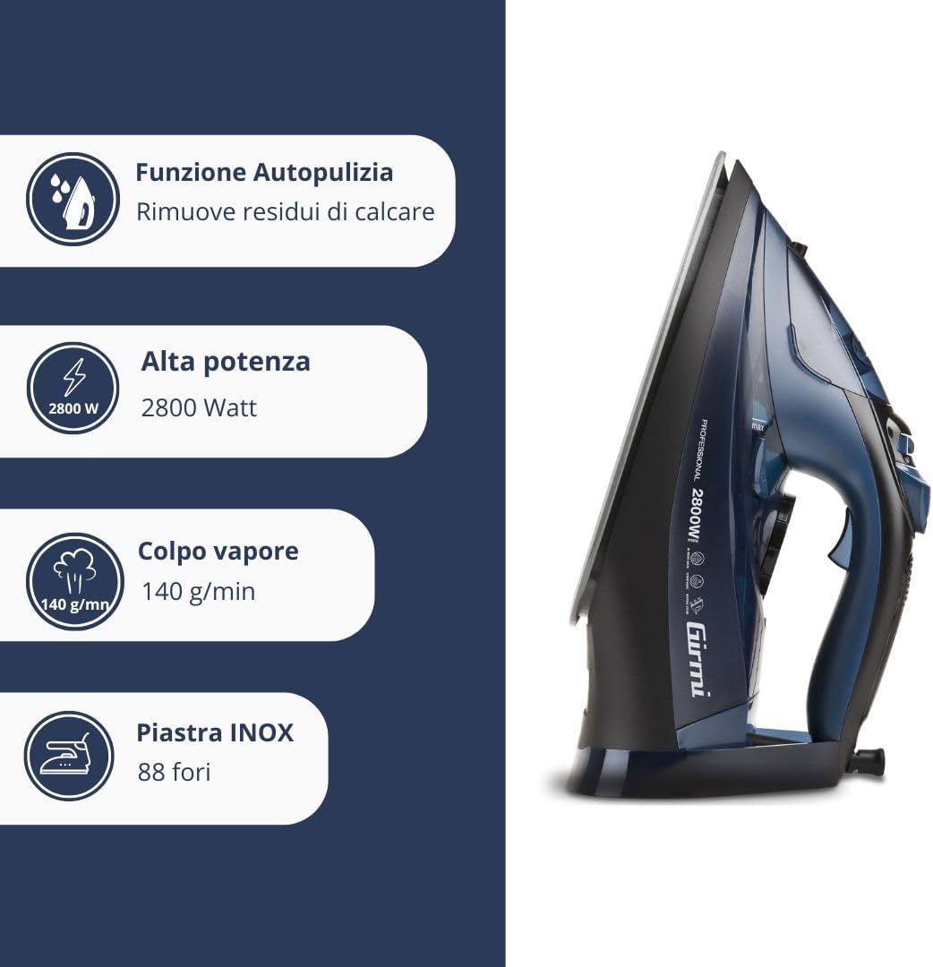 Girmi ST6204 Ferro da Stiro a Vapore 2800W - immagine 3